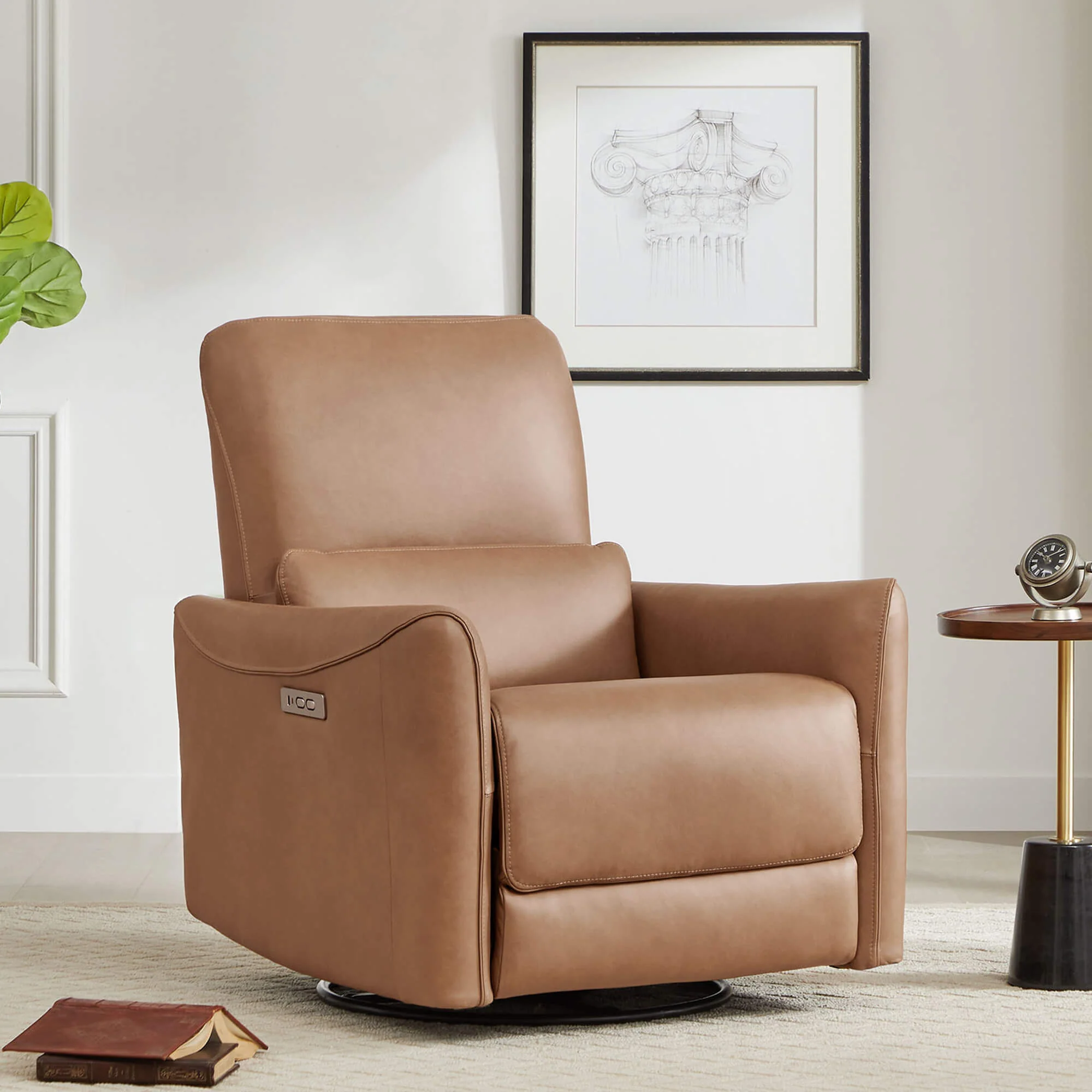 Tracee Modern Power Swivel Glider Recliner - Image 3