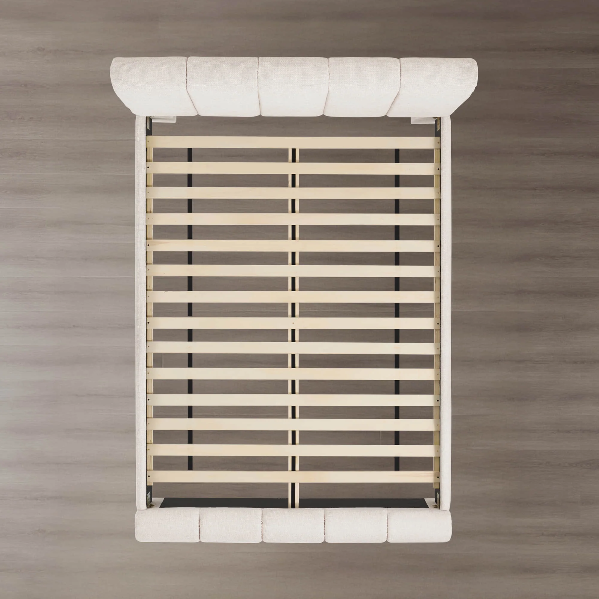 Myron Modern Channel Plush Upholstered Platform Bed - Image 11