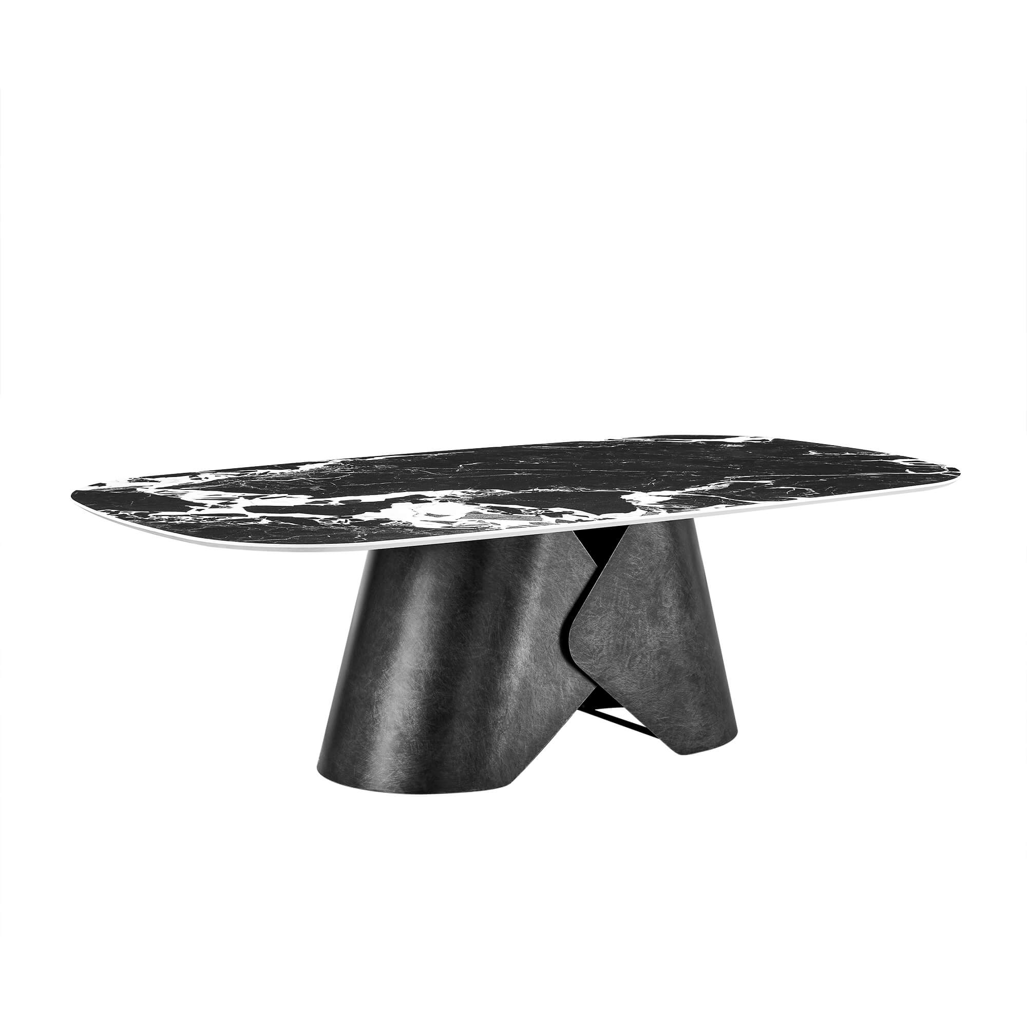 Natalie Black Sintered Stone Stylish Coffee Table - Image 6