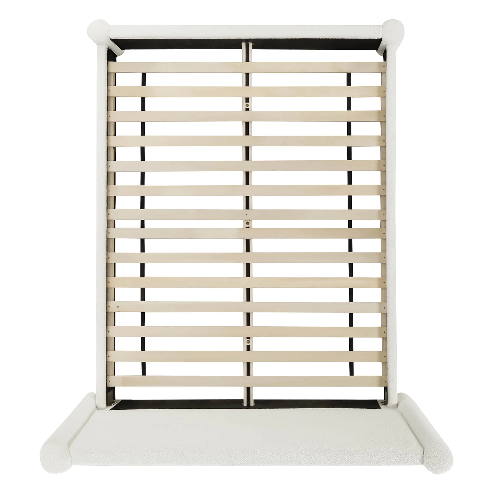 Neta Modern Boucle Upholstered Platform Bed, Full & Queen Sizes - Image 11