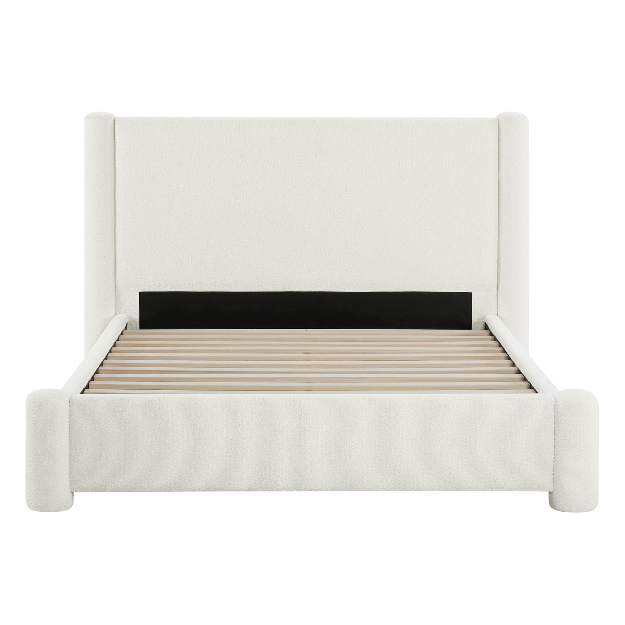 Neta Modern Boucle Upholstered Platform Bed, Full & Queen Sizes - Image 7