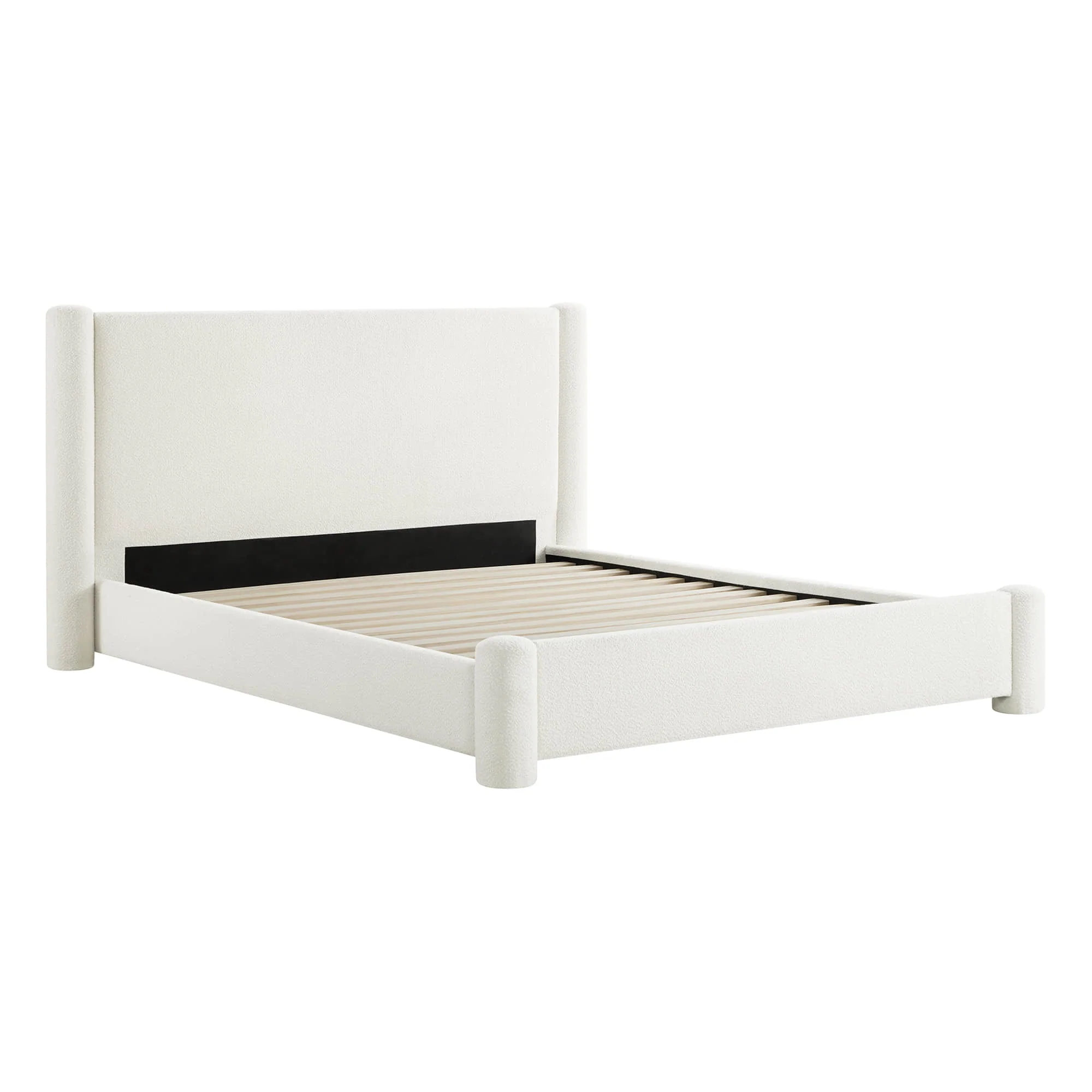 Neta Modern Boucle Upholstered Platform Bed, Full & Queen Sizes - Image 8