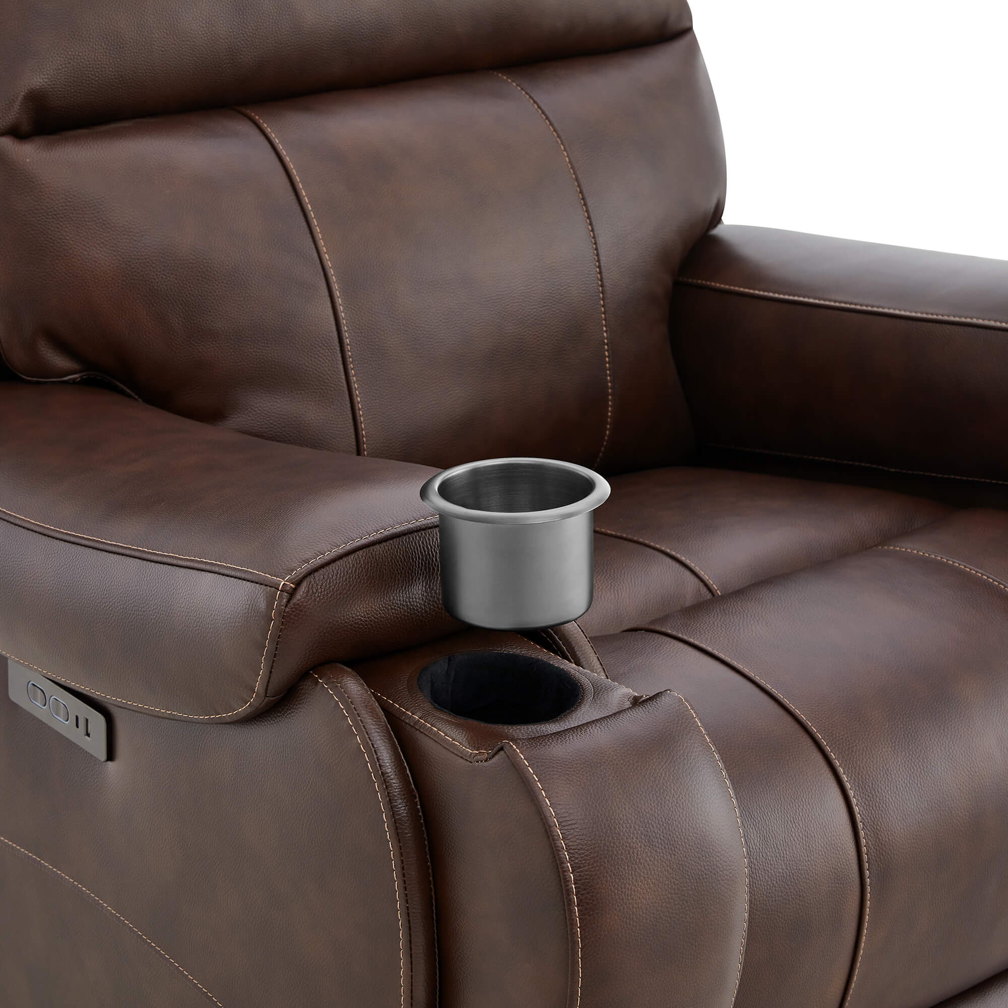 Noah Zero-Gravity Genuine Leather Recliner with Power Headrest - Image 19
