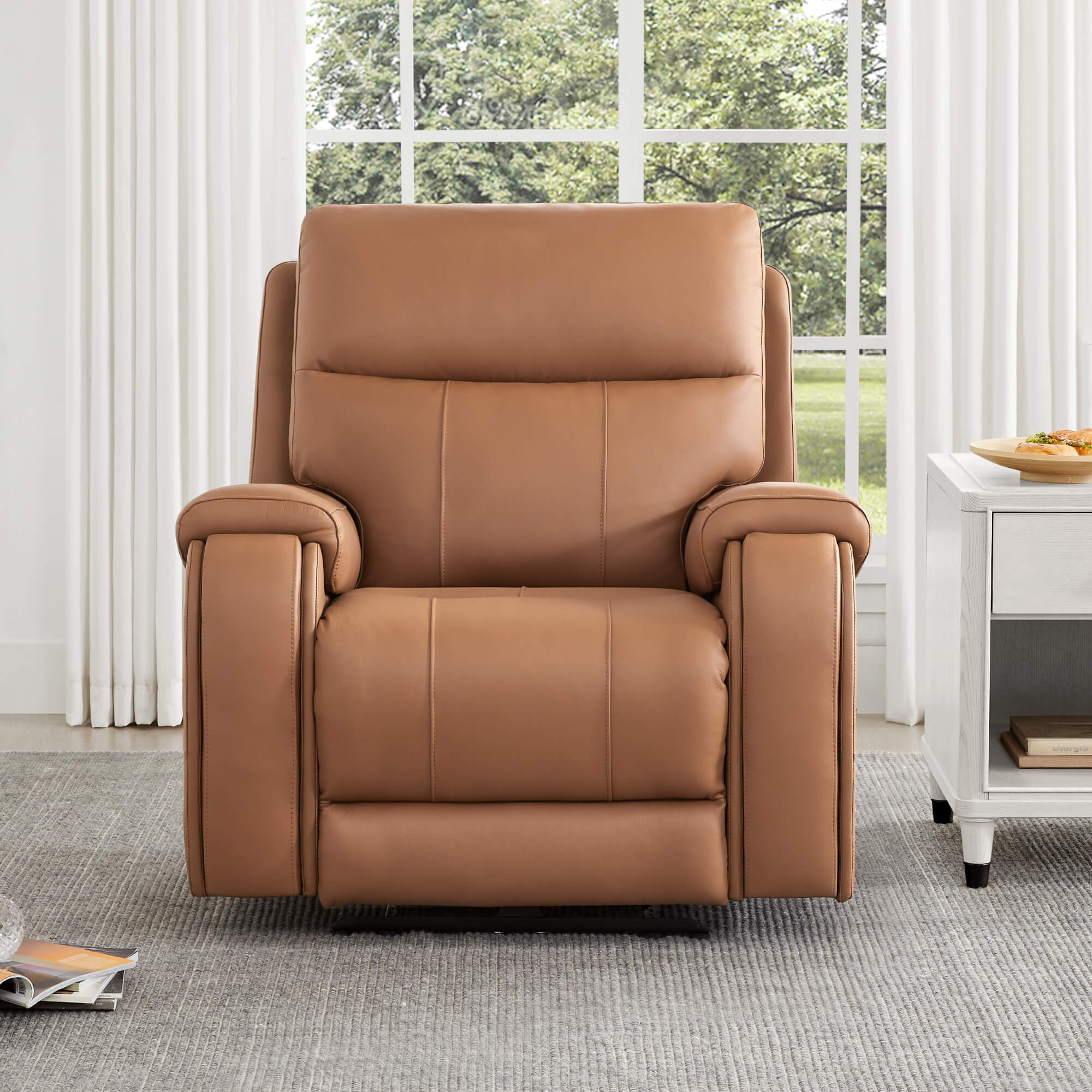 Noah Zero-Gravity Genuine Leather Recliner with Power Headrest - Image 54
