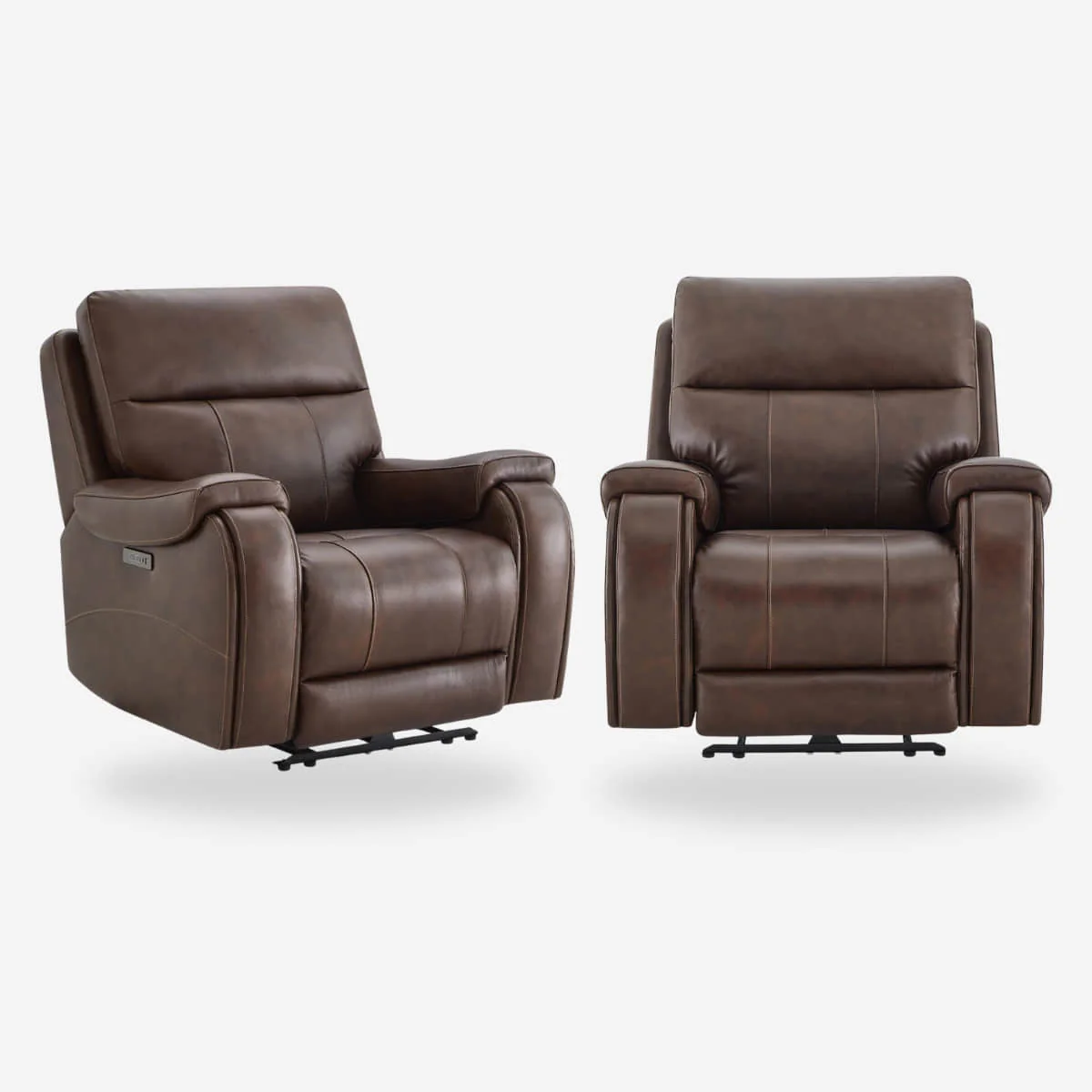 Noah Zero-Gravity Genuine Leather Recliner with Power Headrest - Image 58