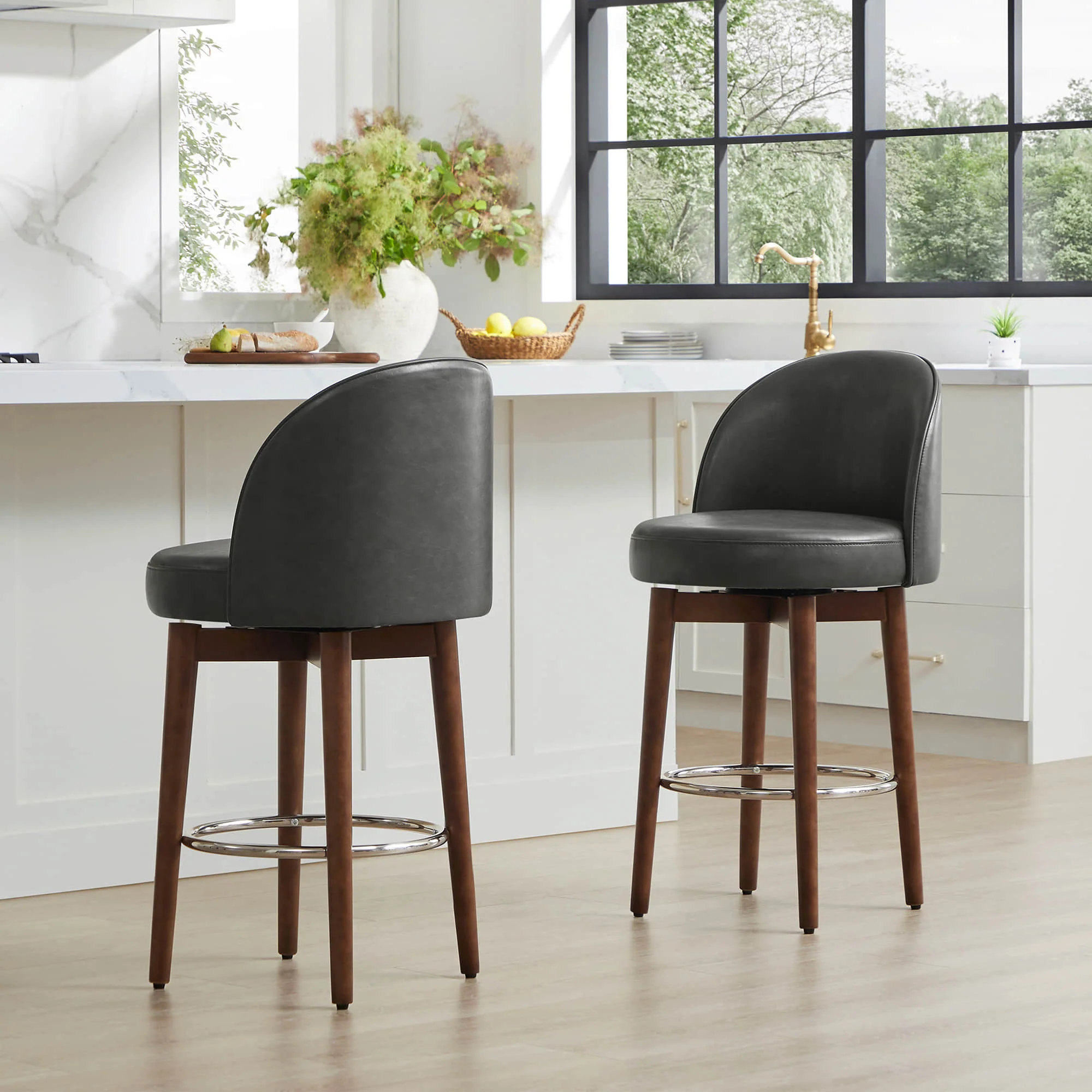 Rosa Swivel Counter Stool (Set of 2) - Image 12