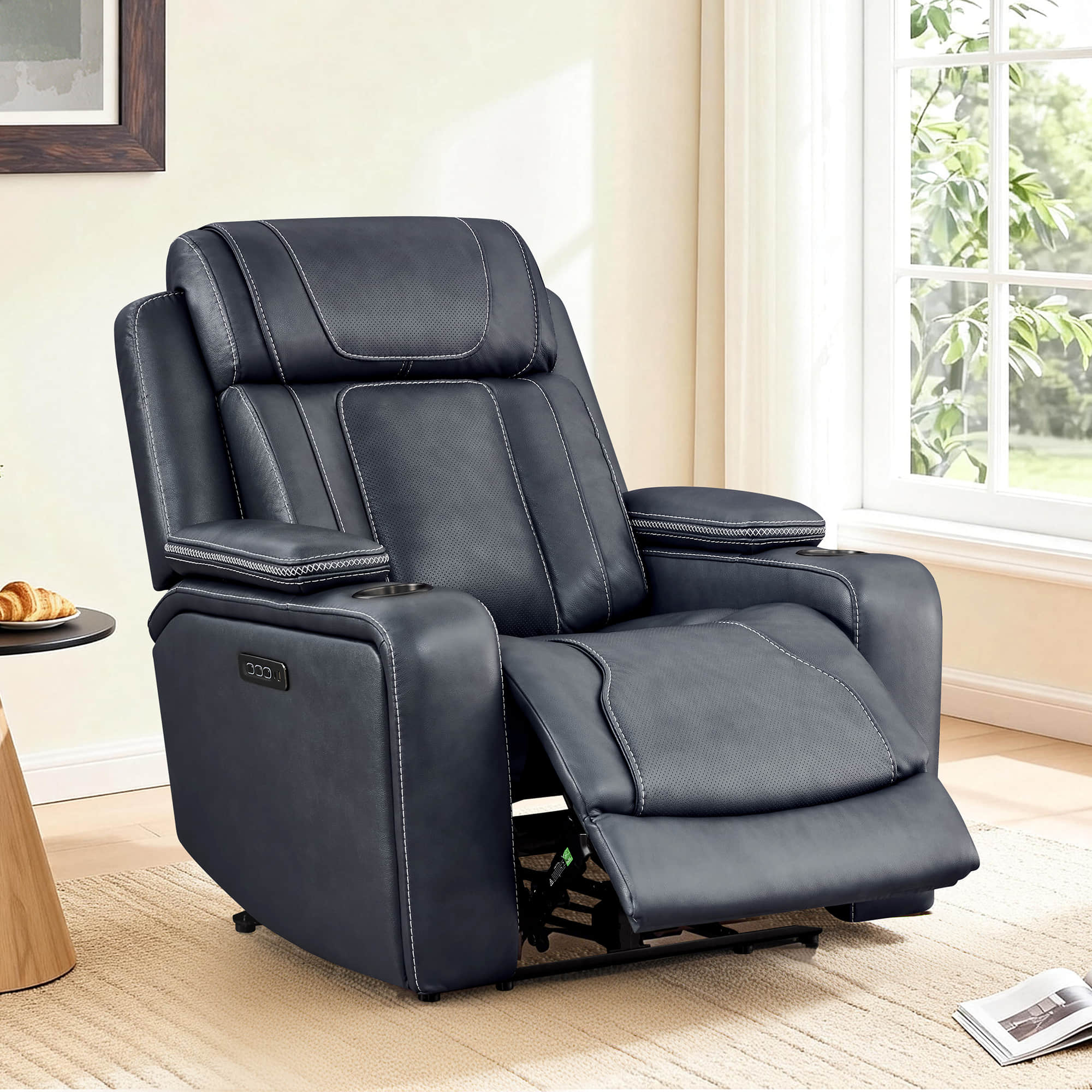 Sable Super Zero-gravity Triple-Motor Power Recliner with Storage - Image 7
