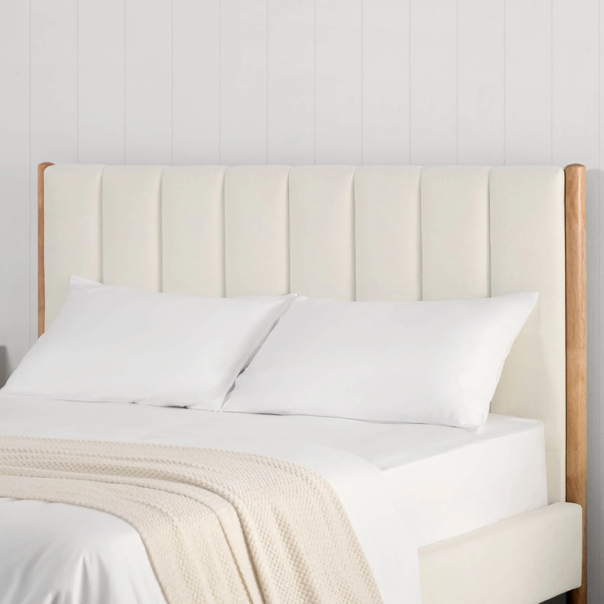 Serene Queen Contemporary Upholstered Platform Bed - Image 17