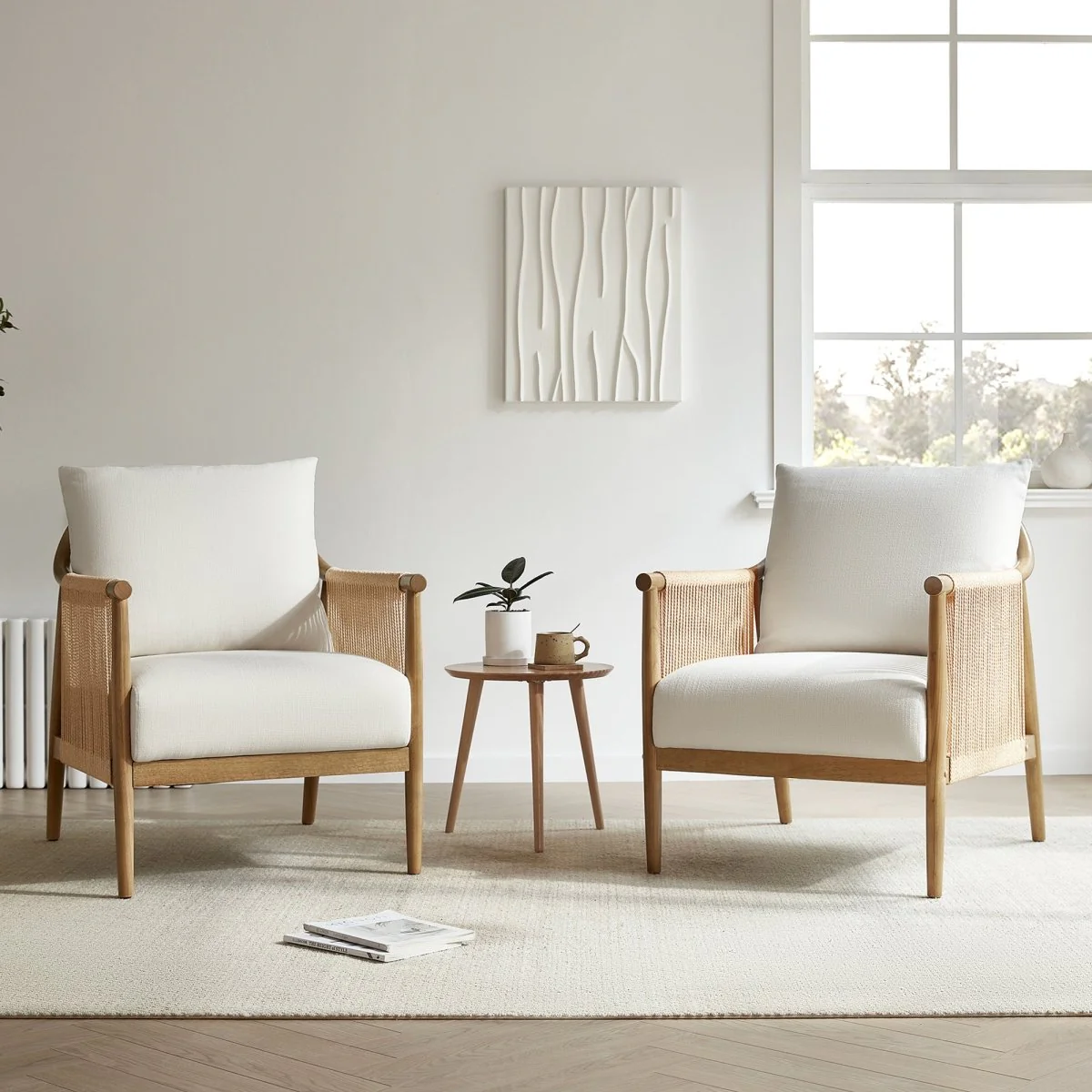 Sienna Modern Rope Accent Chair - Image 3