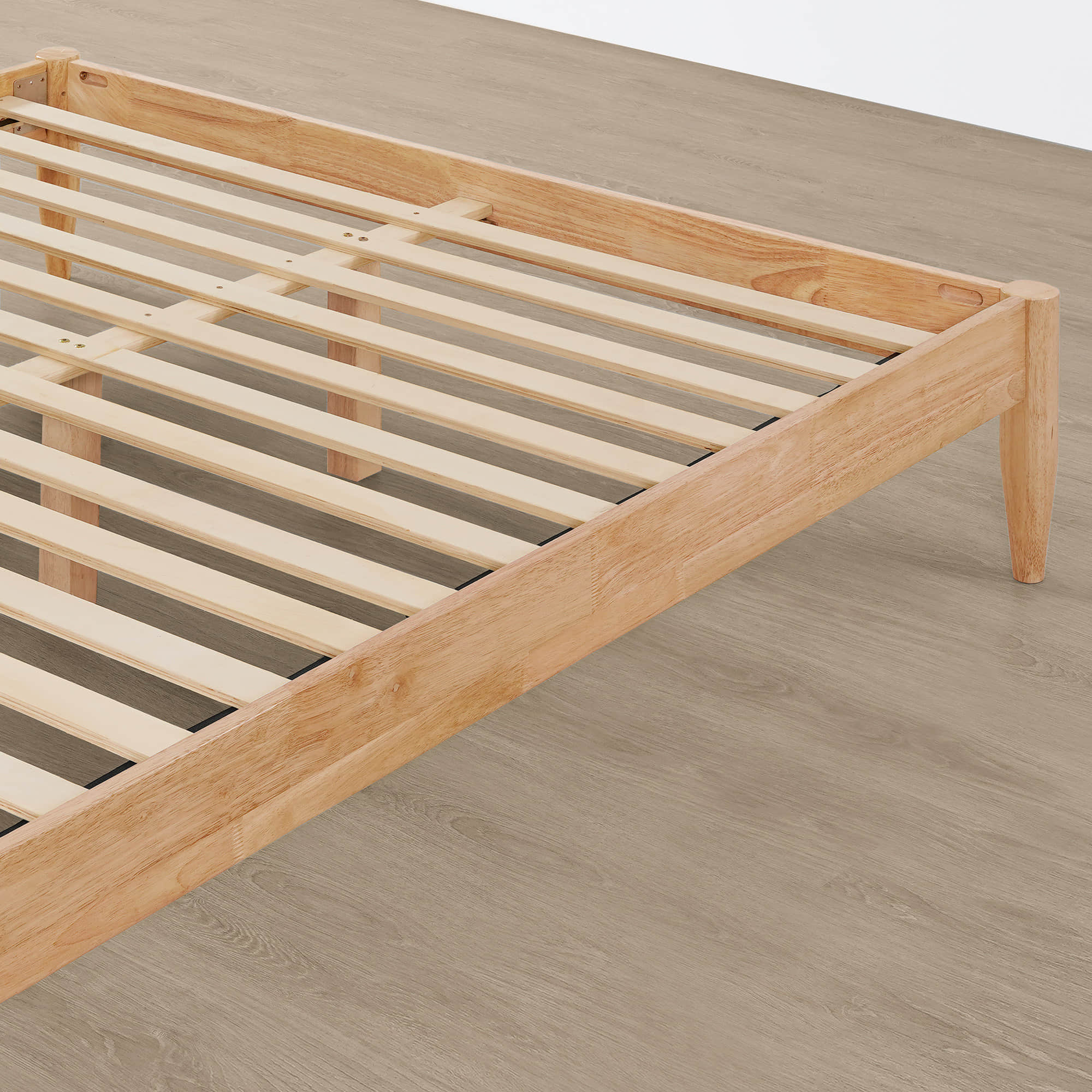 Solace Full Solid Wood Boucle Upholstered Bed - Image 13