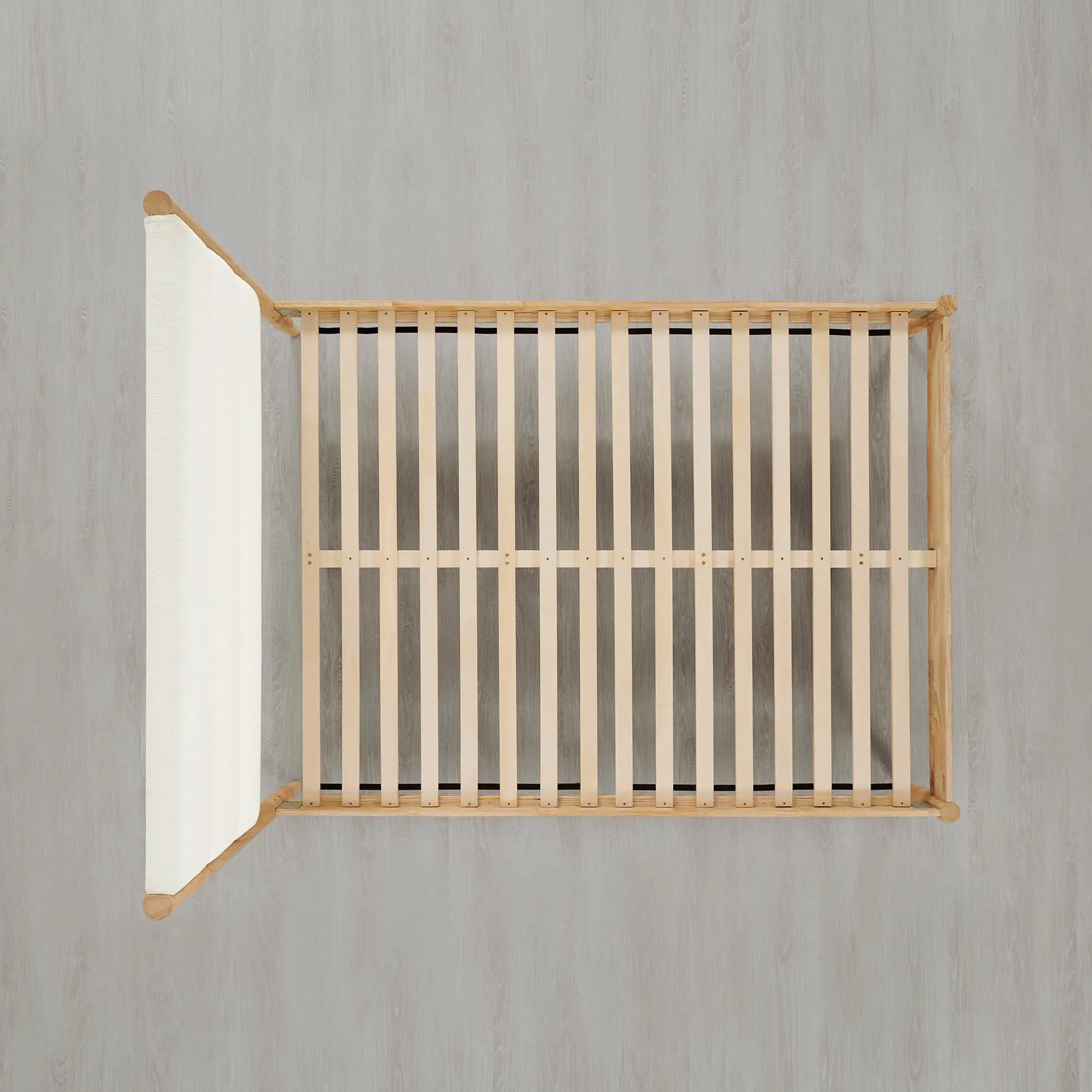 Solace Full Solid Wood Boucle Upholstered Bed - Image 17