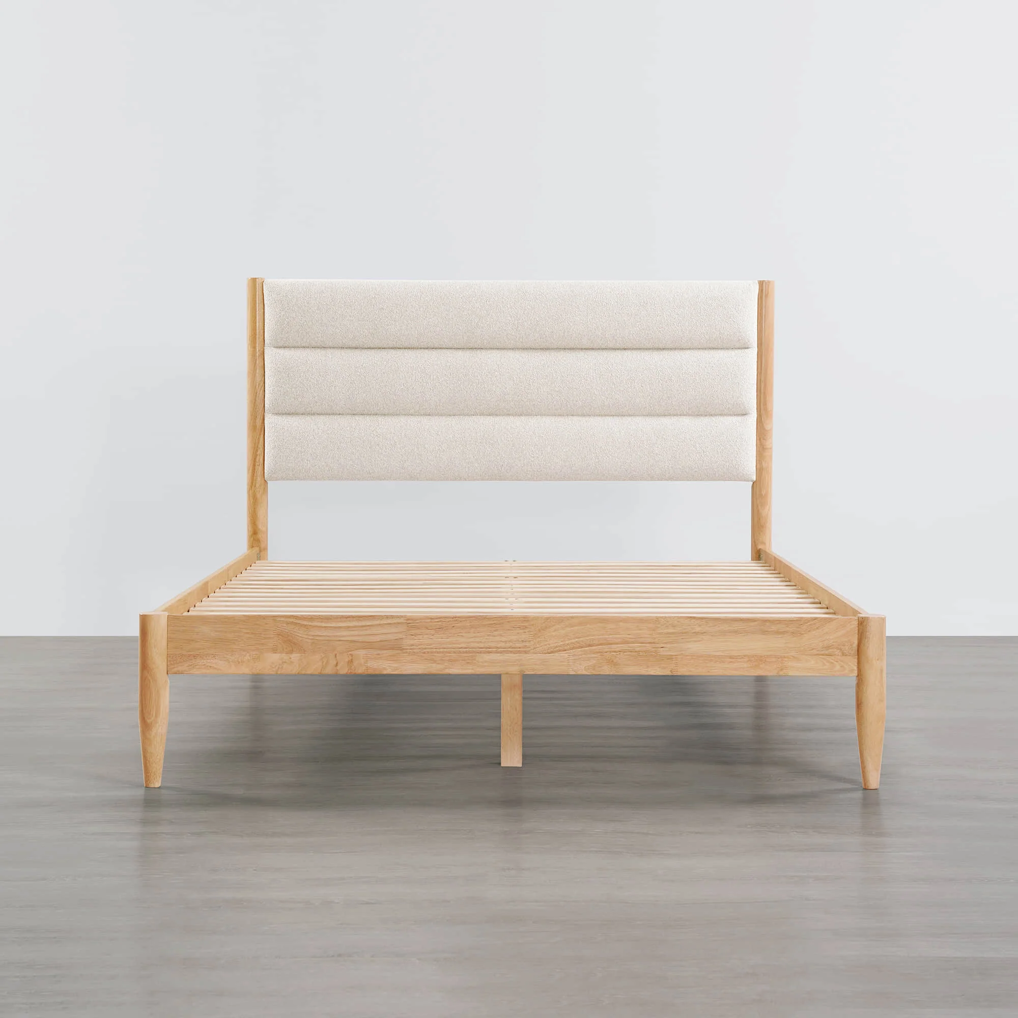 Solace Full Solid Wood Boucle Upholstered Bed - Image 19