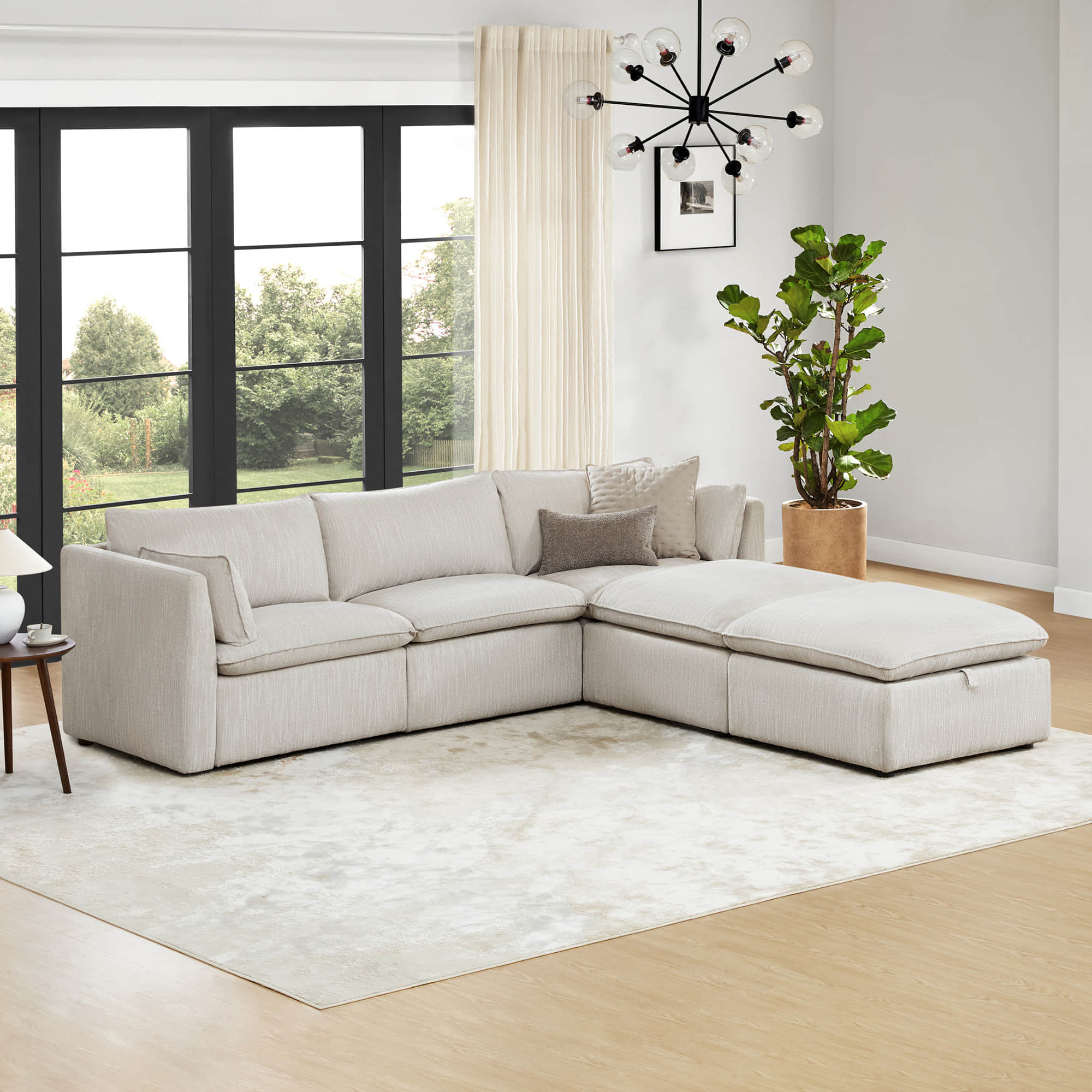 Sophia 5-Piece Feather Modular Sofa - Image 27