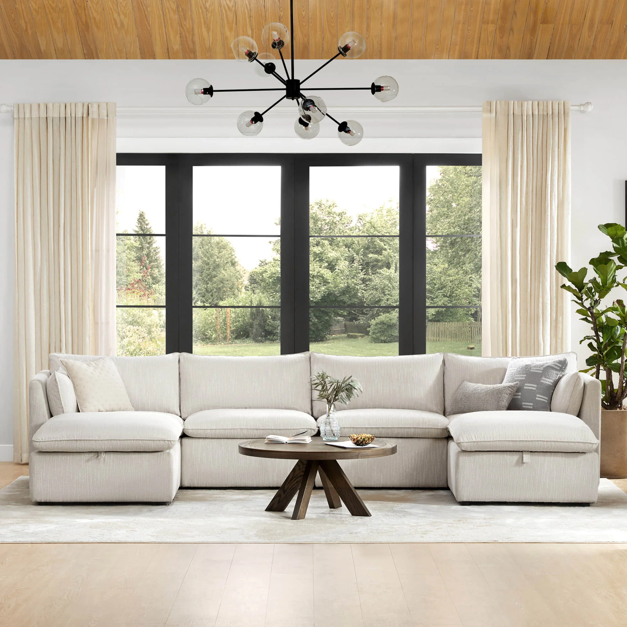 Sophia 6-Piece Feather Modular Sofa - Image 20