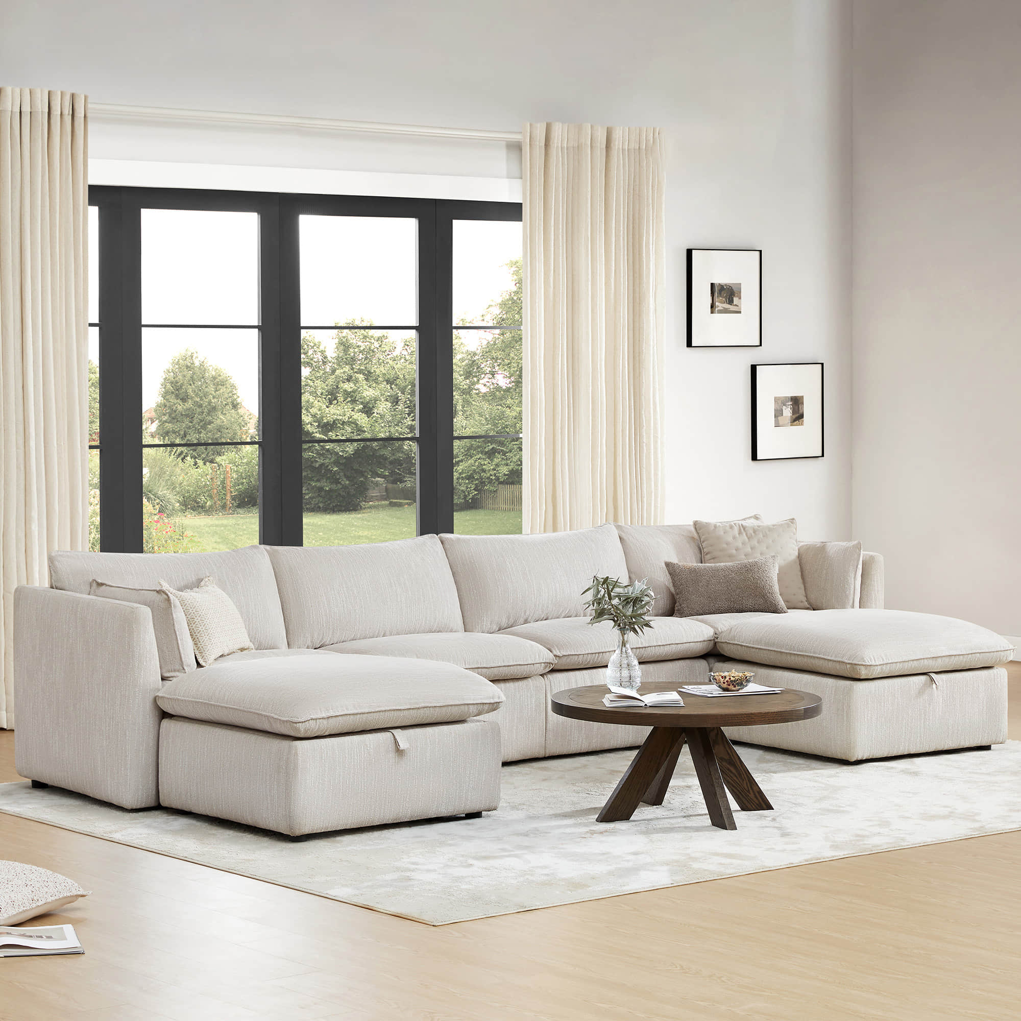Sophia 6-Piece Feather Modular Sofa - Image 22