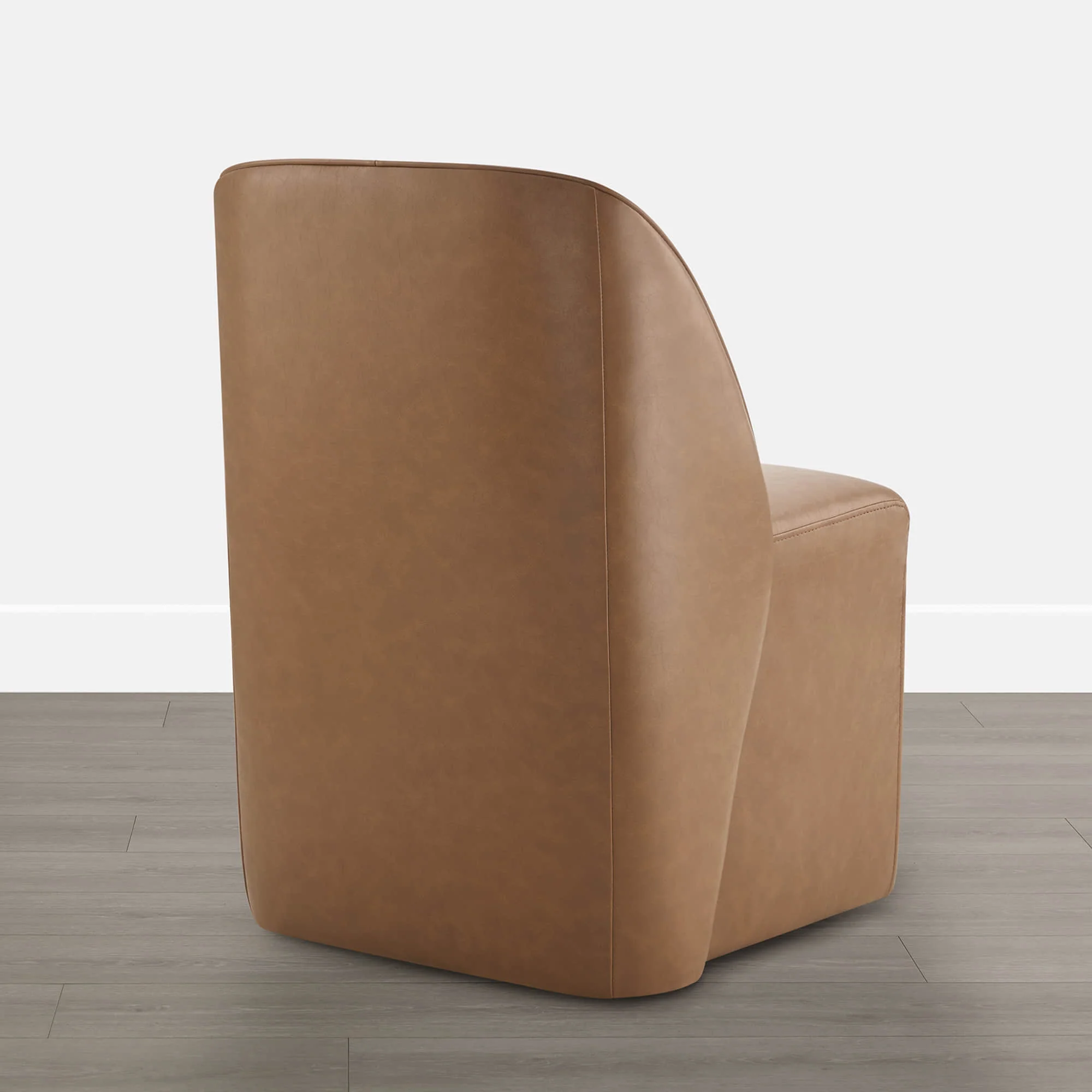 Soren Leather Rolling Dining Chair with Caster Base (Set of 2) - Image 14