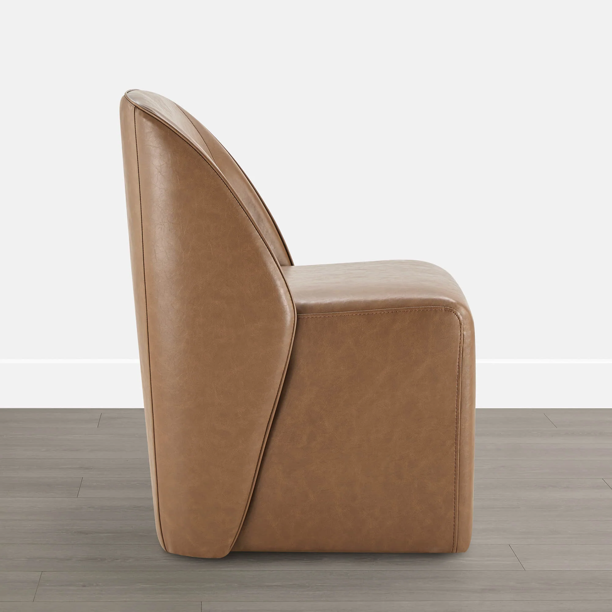 Soren Leather Rolling Dining Chair with Caster Base (Set of 2) - Image 17