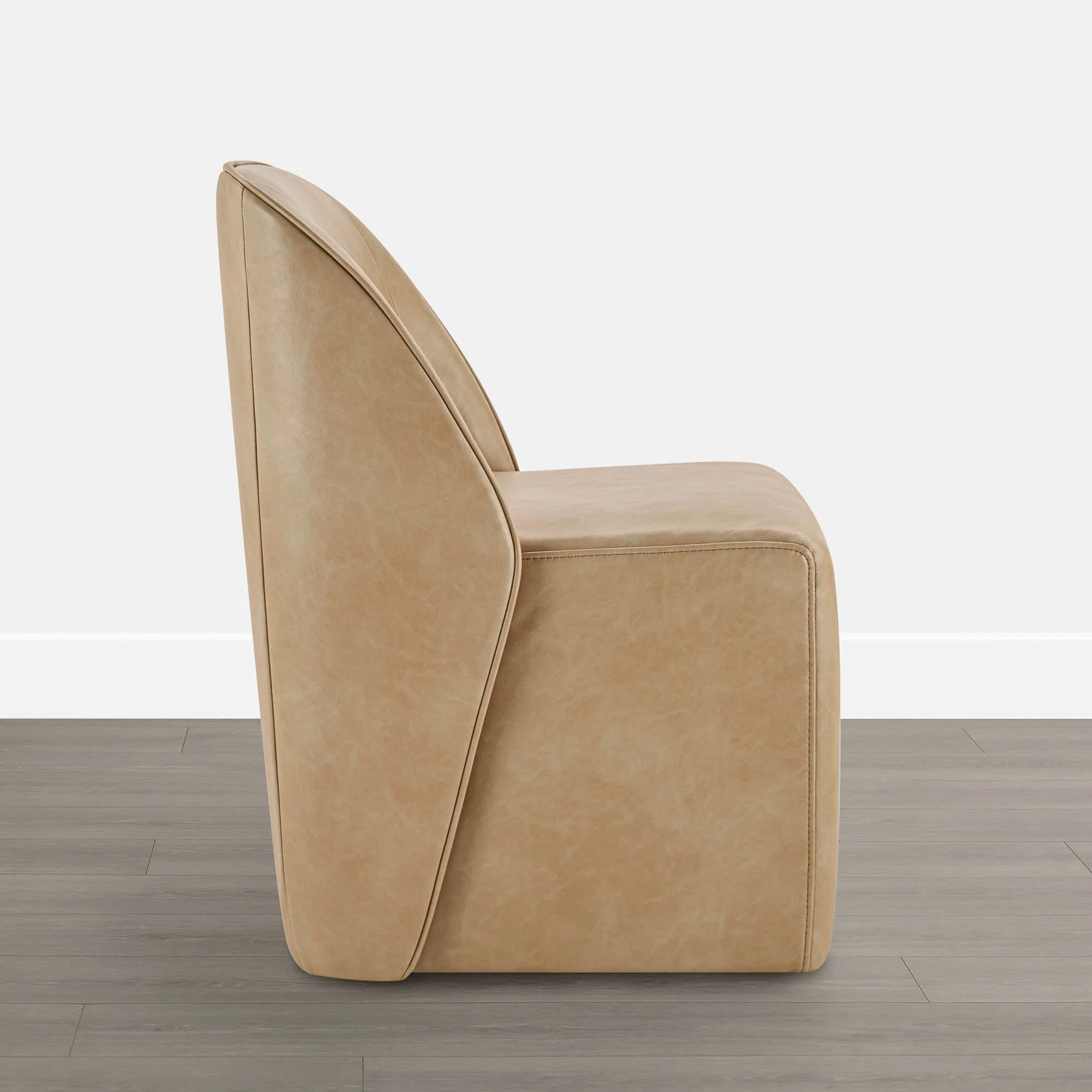 Soren Leather Rolling Dining Chair with Caster Base (Set of 2) - Image 7