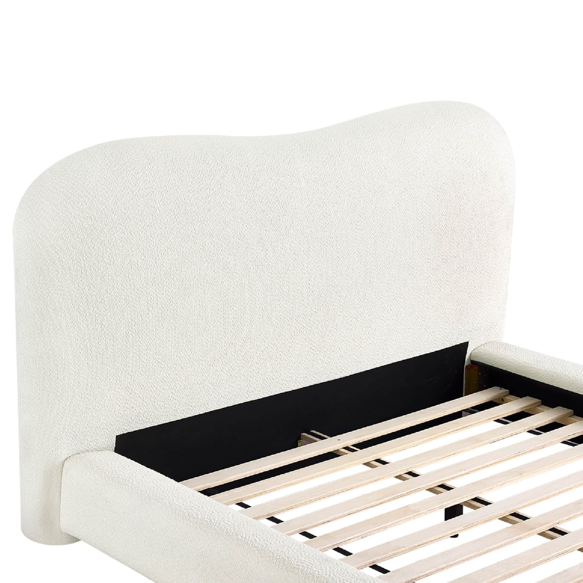 Teleri Modern Platform Bed with Wood Leg - Image 10