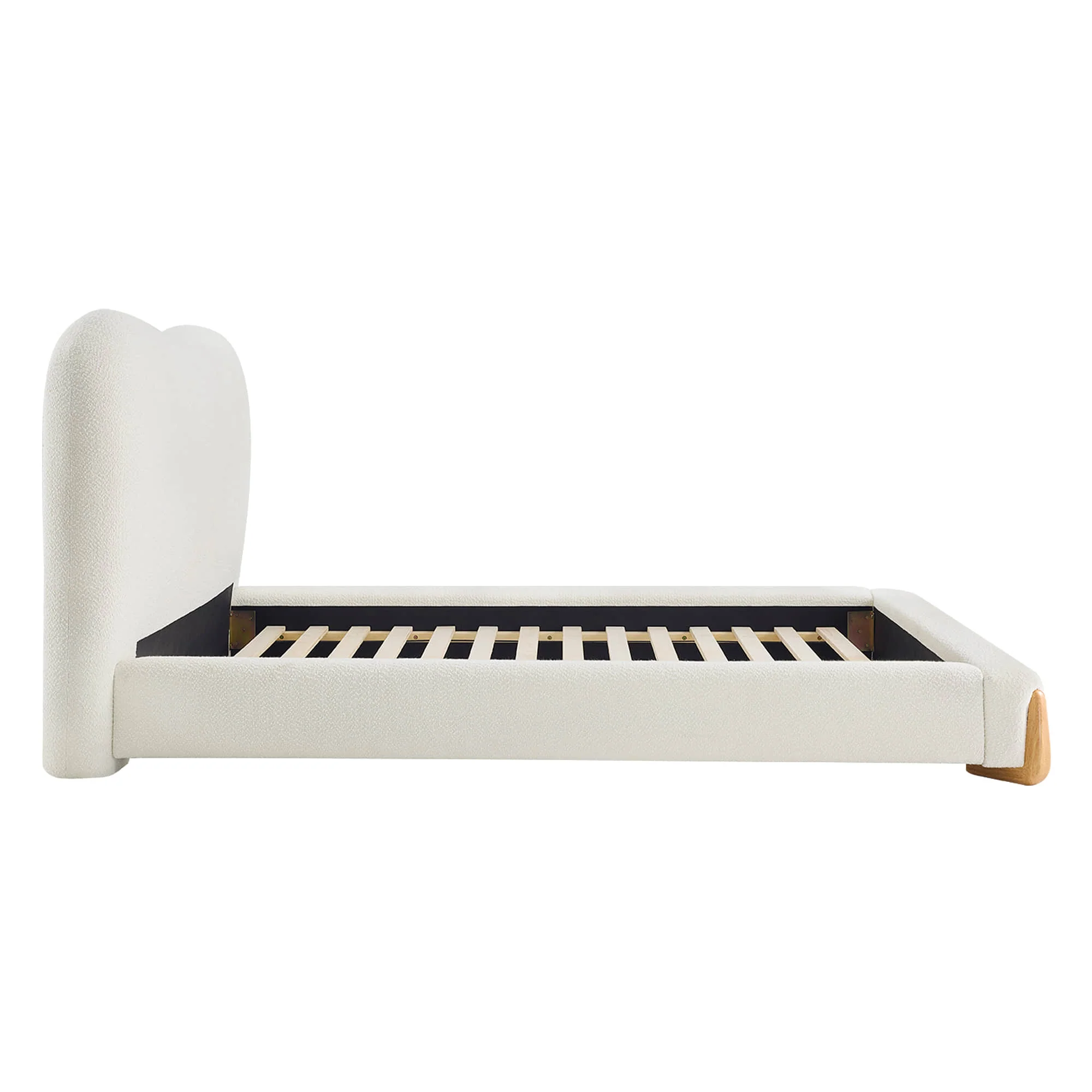 Teleri Modern Platform Bed with Wood Leg - Image 13