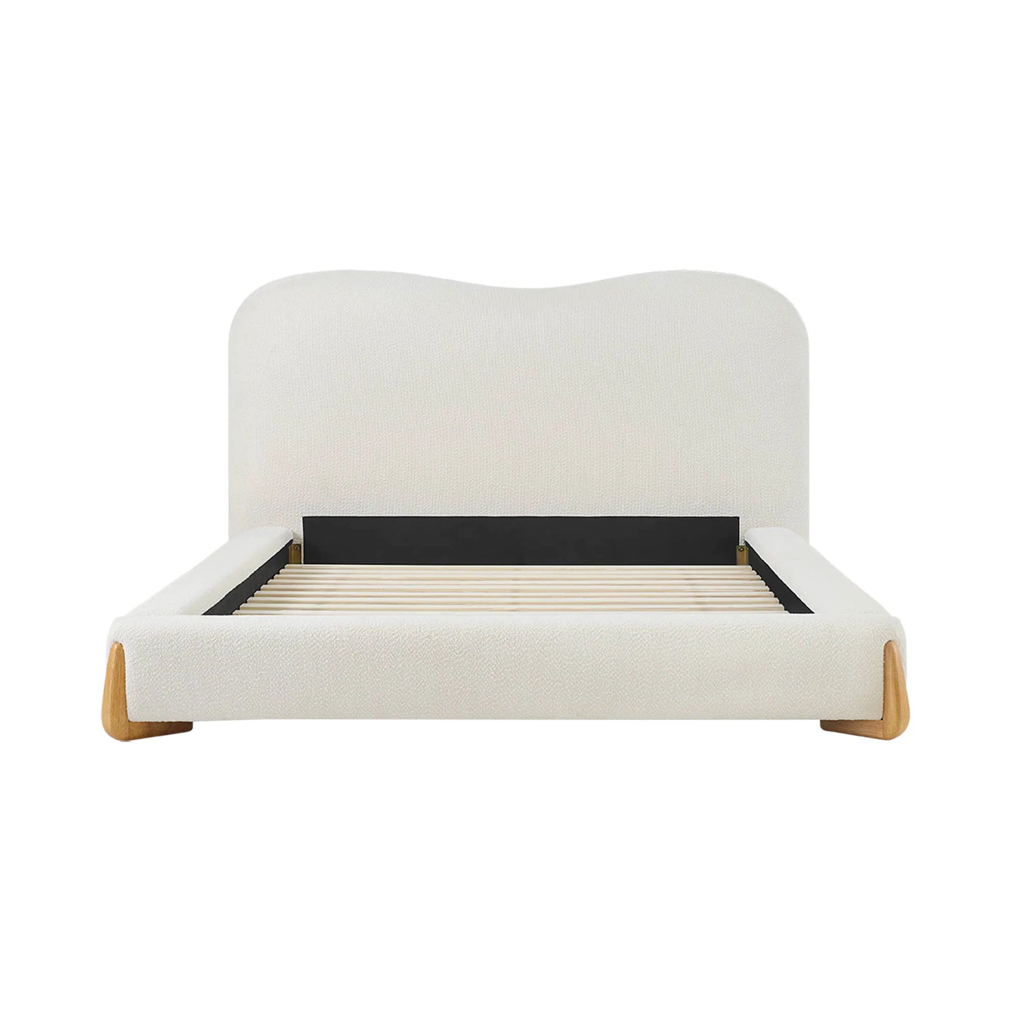 Teleri Modern Platform Bed with Wood Leg - Image 14