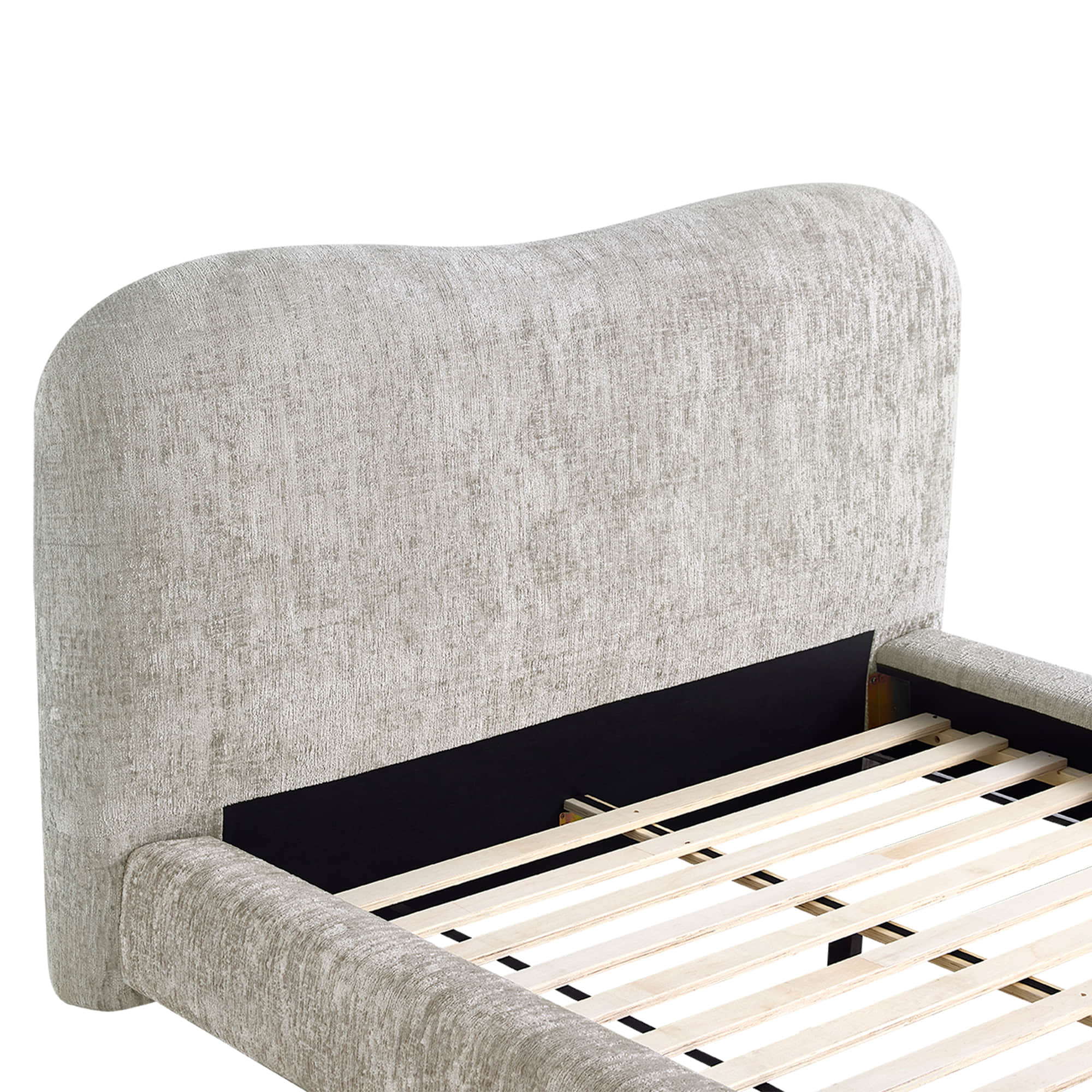 Teleri Modern Platform Bed with Wood Leg - Image 20