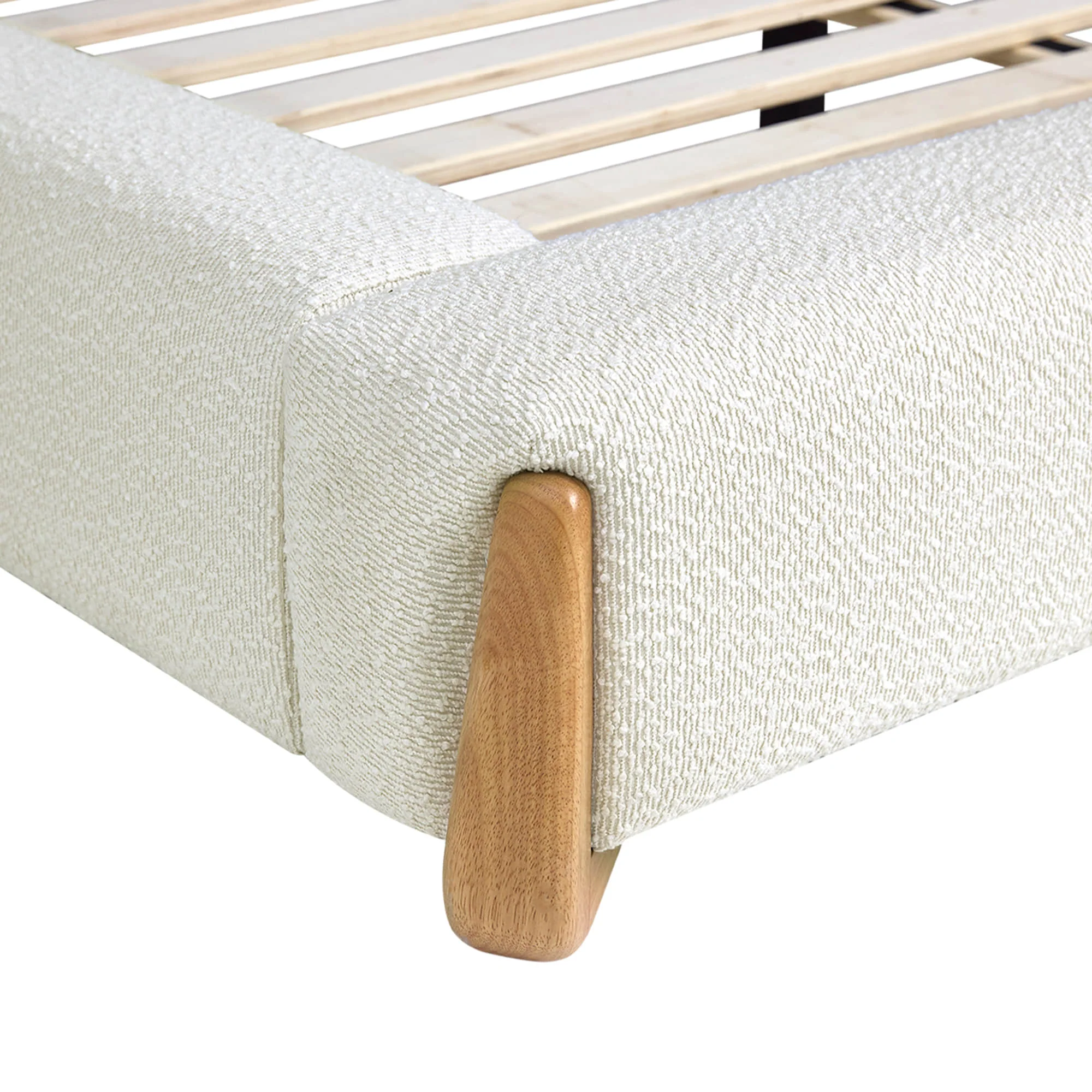 Teleri Modern Platform Bed with Wood Leg - Image 7