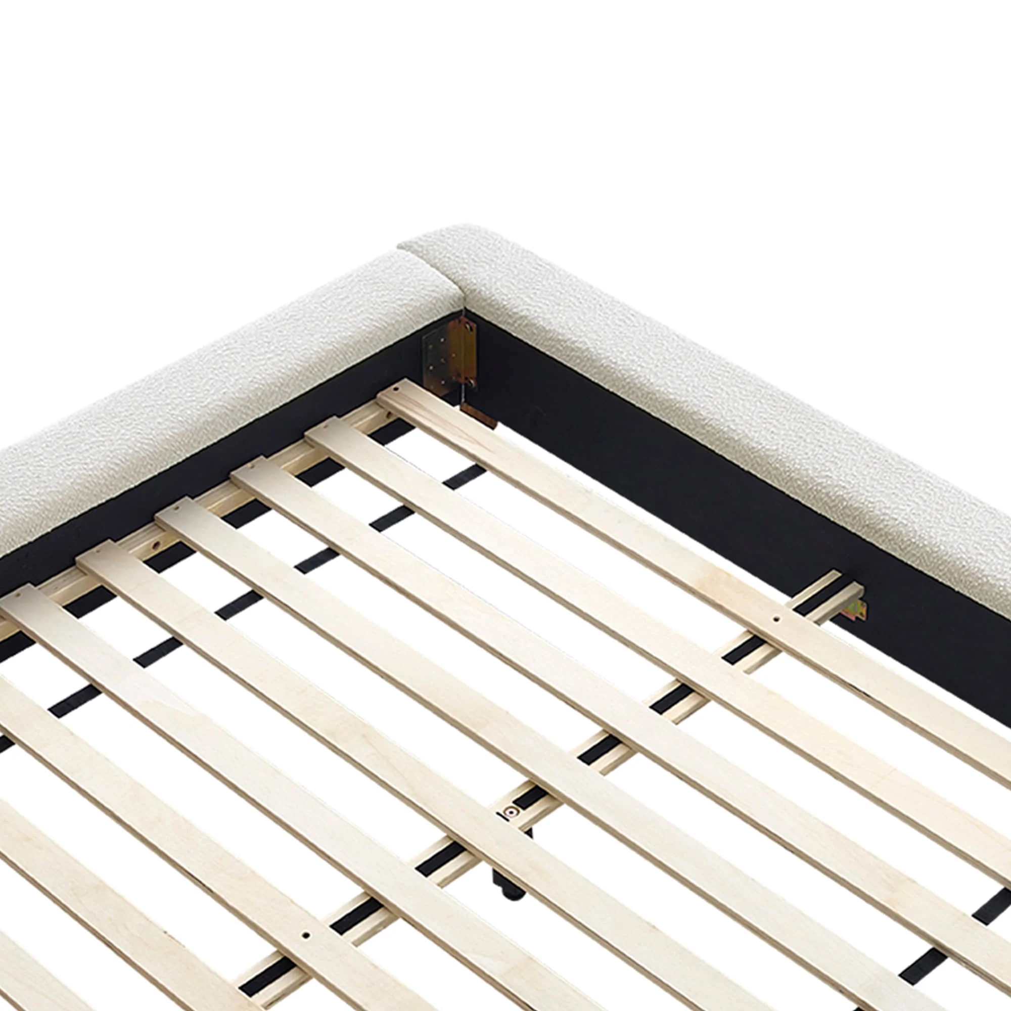 Teleri Modern Platform Bed with Wood Leg - Image 9