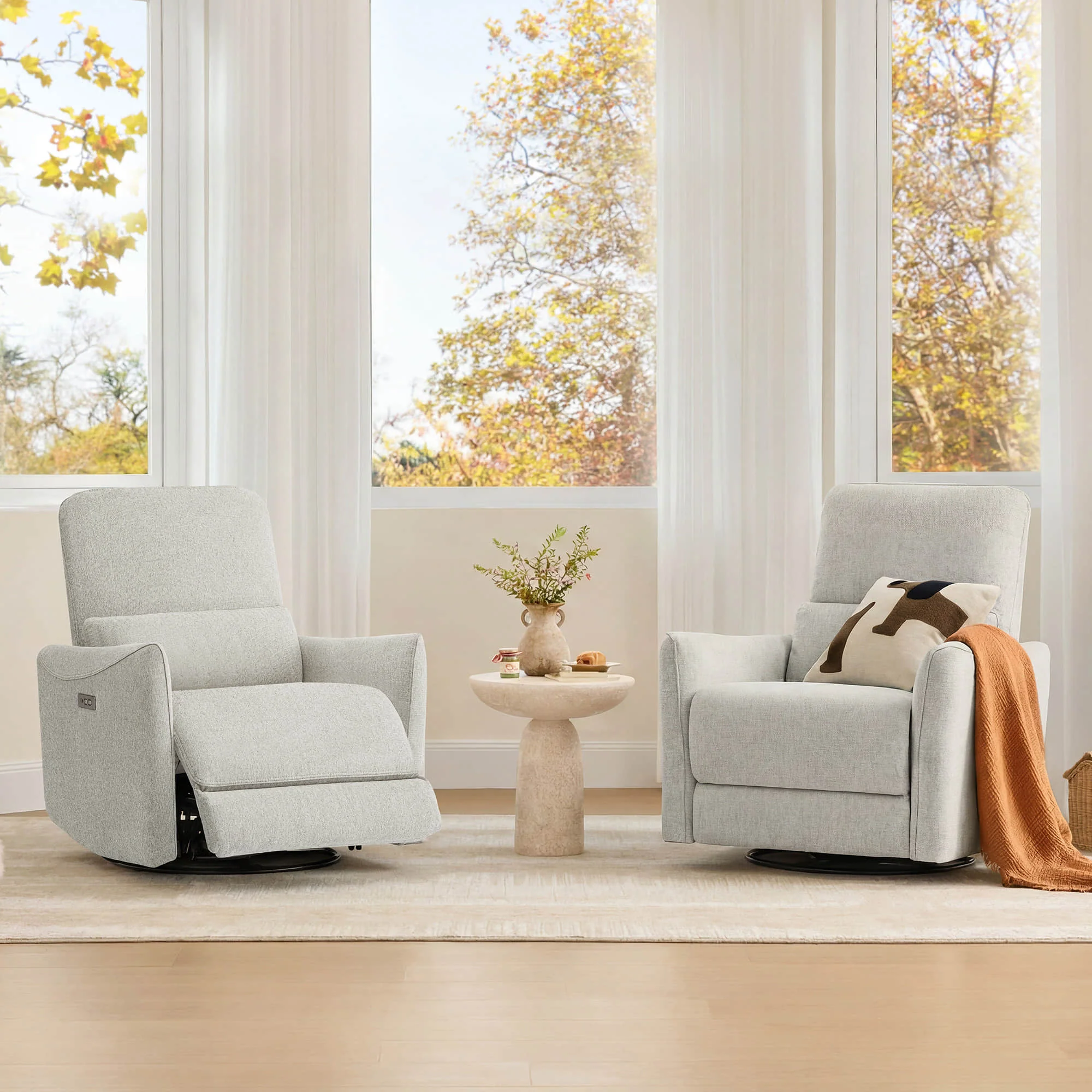 Tracee Modern Power Swivel Glider Recliner - Image 178