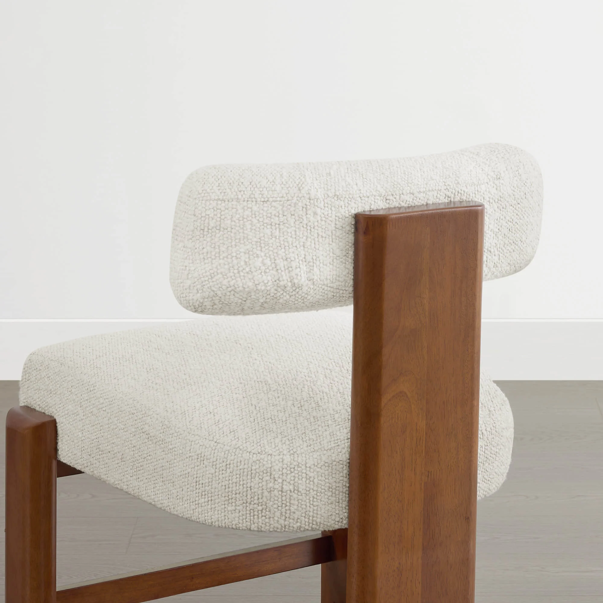 Troy Boucle Dining Chair With Solid Wood - Image 13