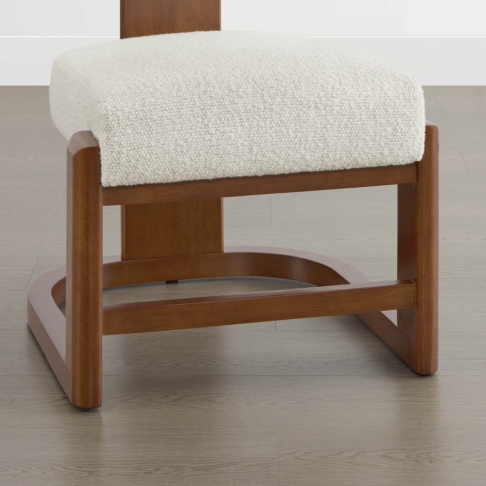 Troy Boucle Dining Chair With Solid Wood - Image 14