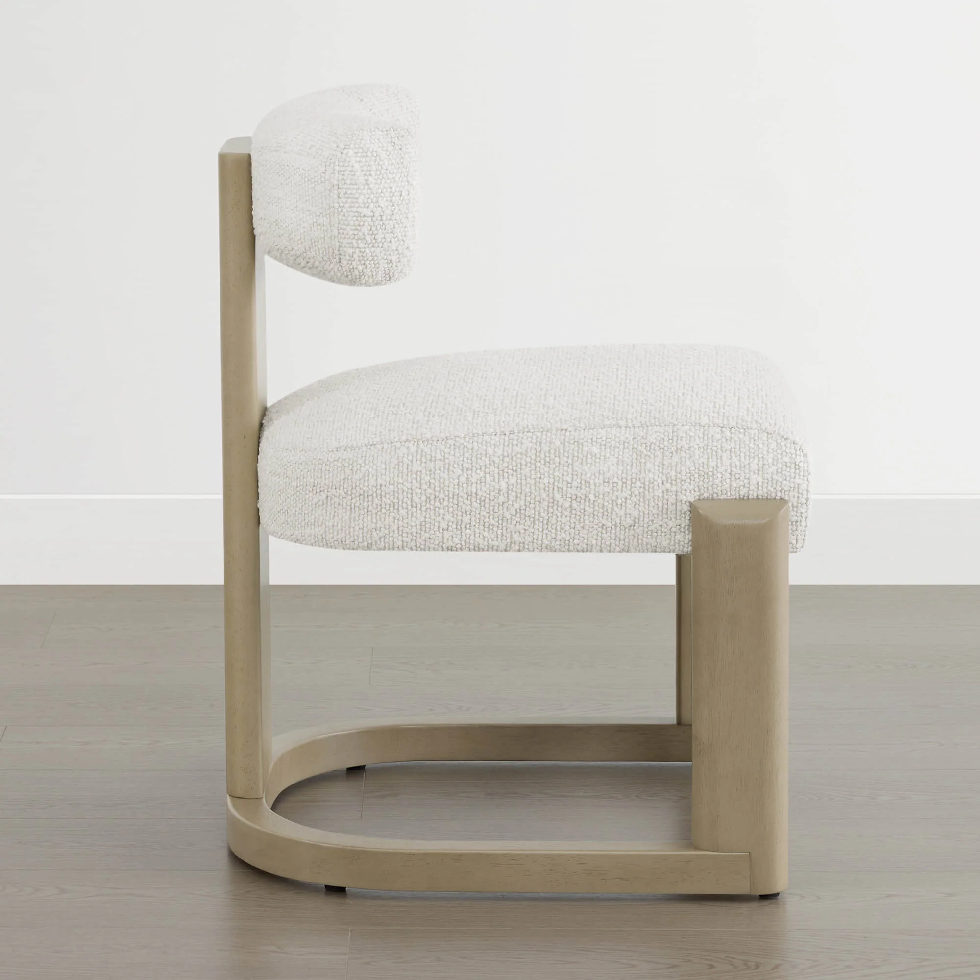 Troy Boucle Dining Chair With Solid Wood - Image 17