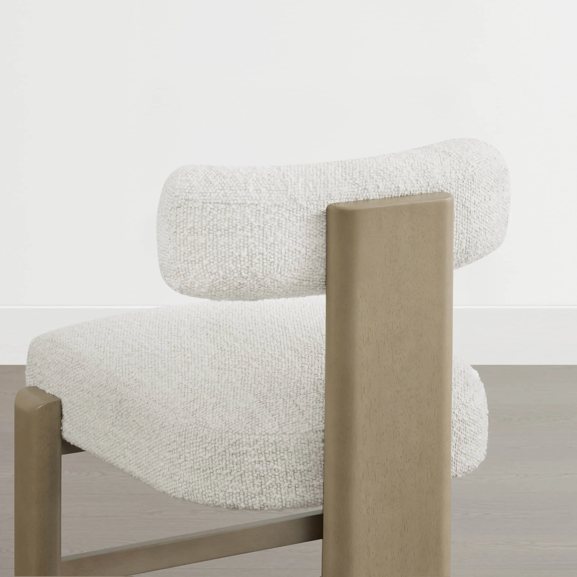 Troy Boucle Dining Chair With Solid Wood - Image 20