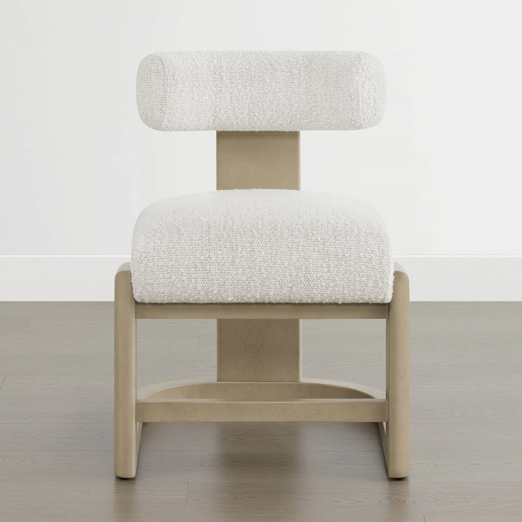 Troy Boucle Dining Chair With Solid Wood - Image 9