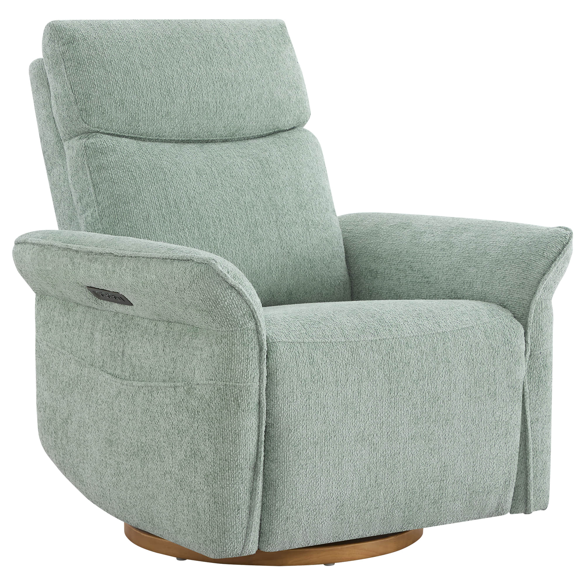 Vinca Modern Power Swivel Glider Recliner with Power Lumbar & Headrest - Image 103