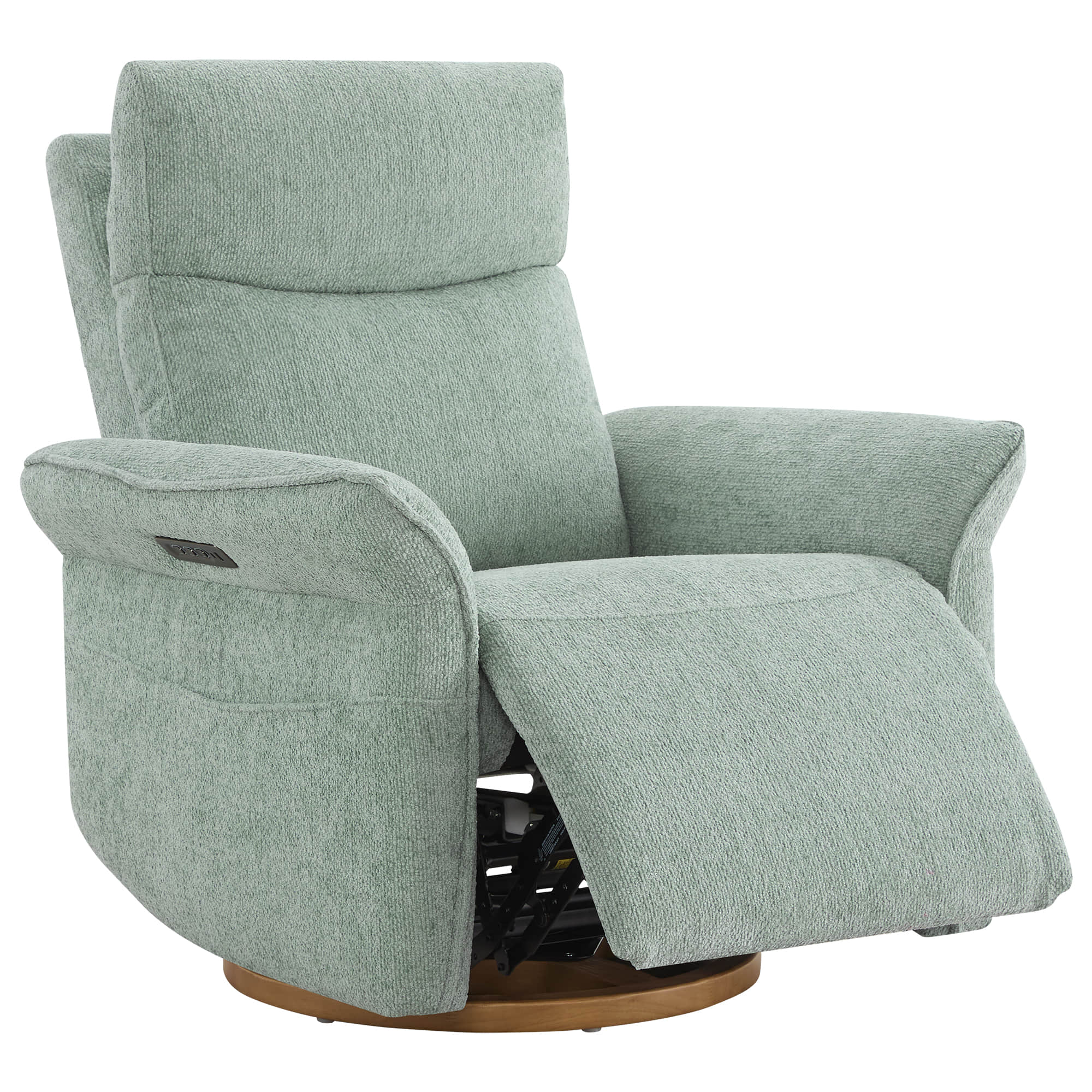 Vinca Modern Power Swivel Glider Recliner with Power Lumbar & Headrest - Image 105