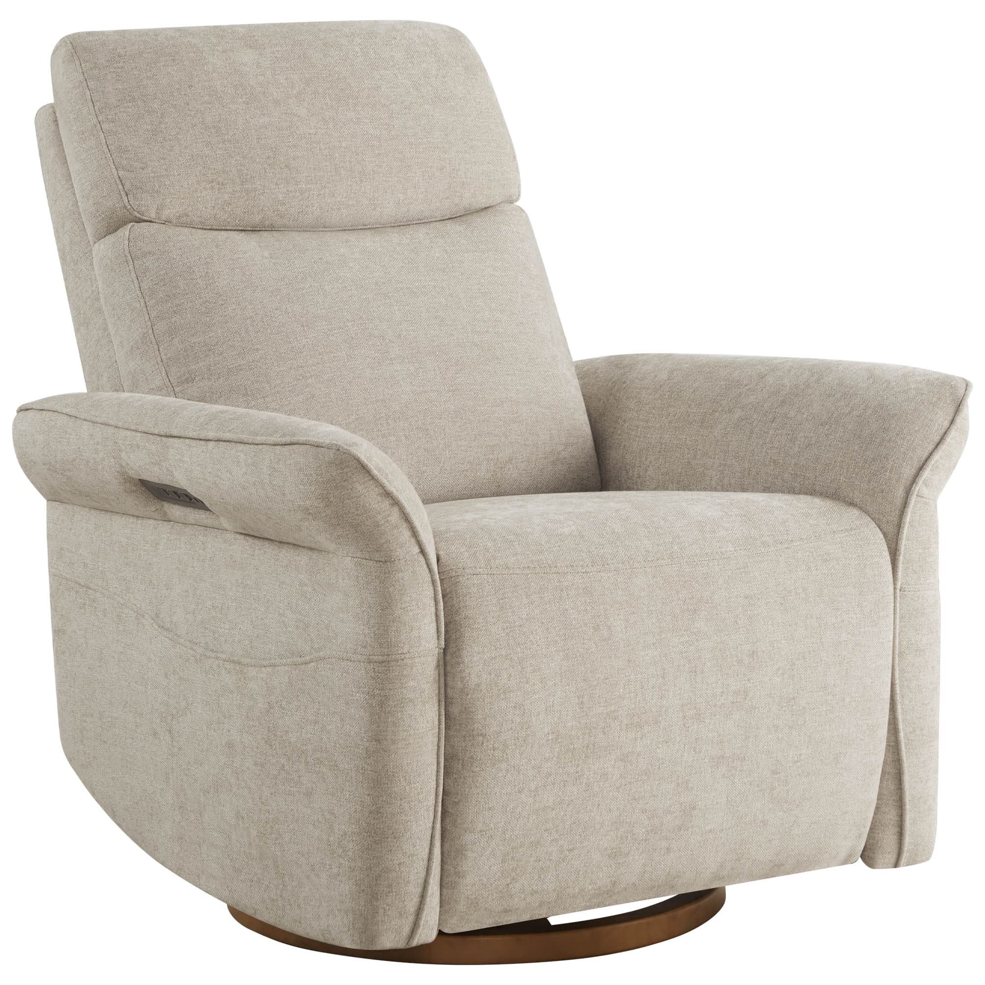 Vinca Modern Power Swivel Glider Recliner with Power Lumbar & Headrest - Image 24