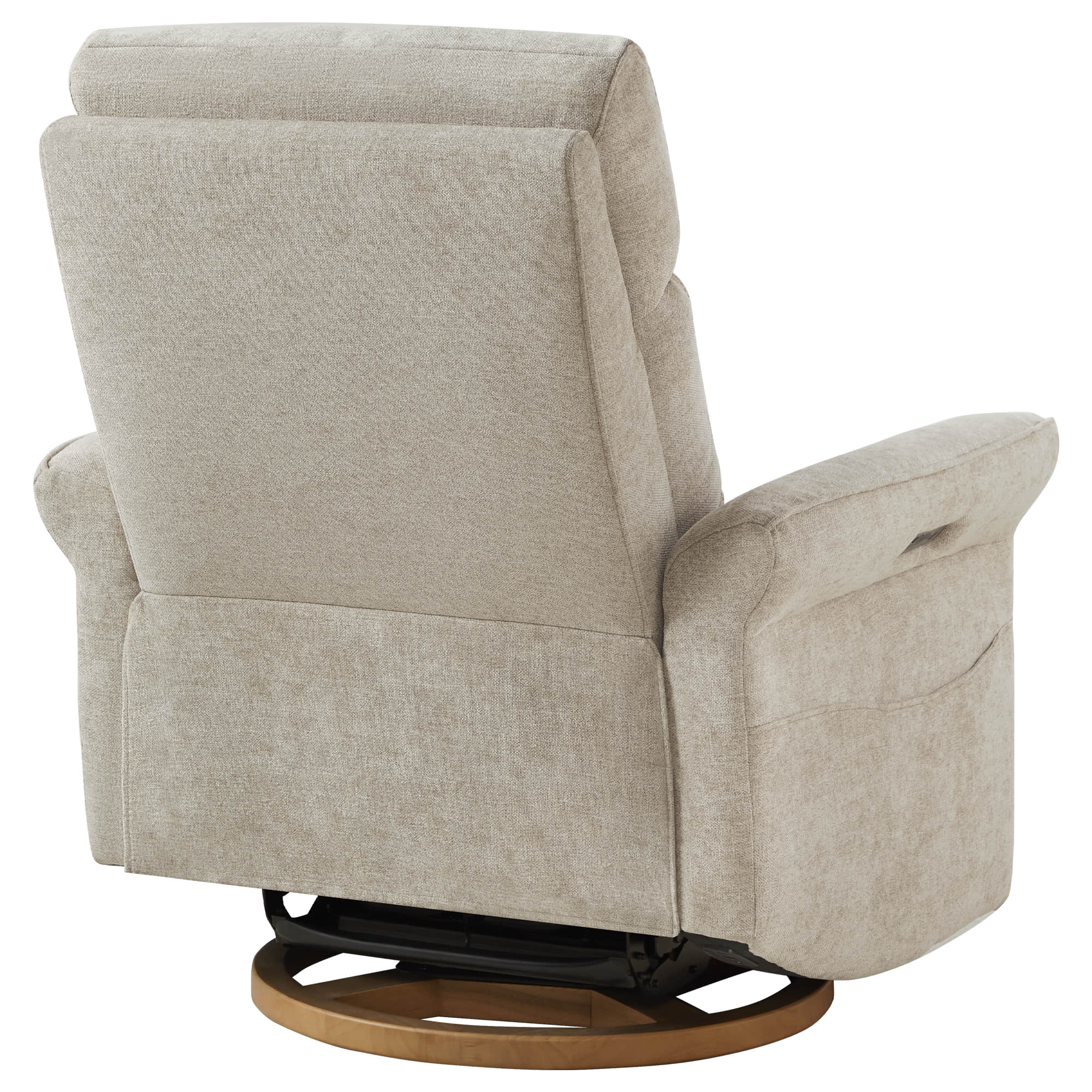 Vinca Modern Power Swivel Glider Recliner with Power Lumbar & Headrest - Image 26