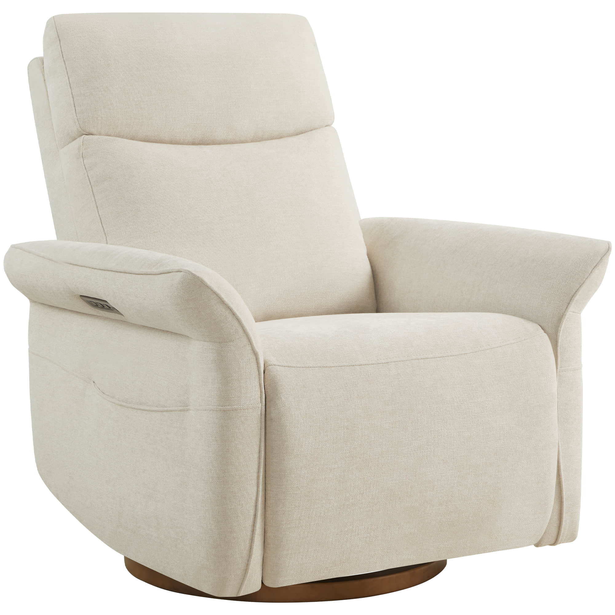 Vinca Modern Power Swivel Glider Recliner with Power Lumbar & Headrest - Image 39