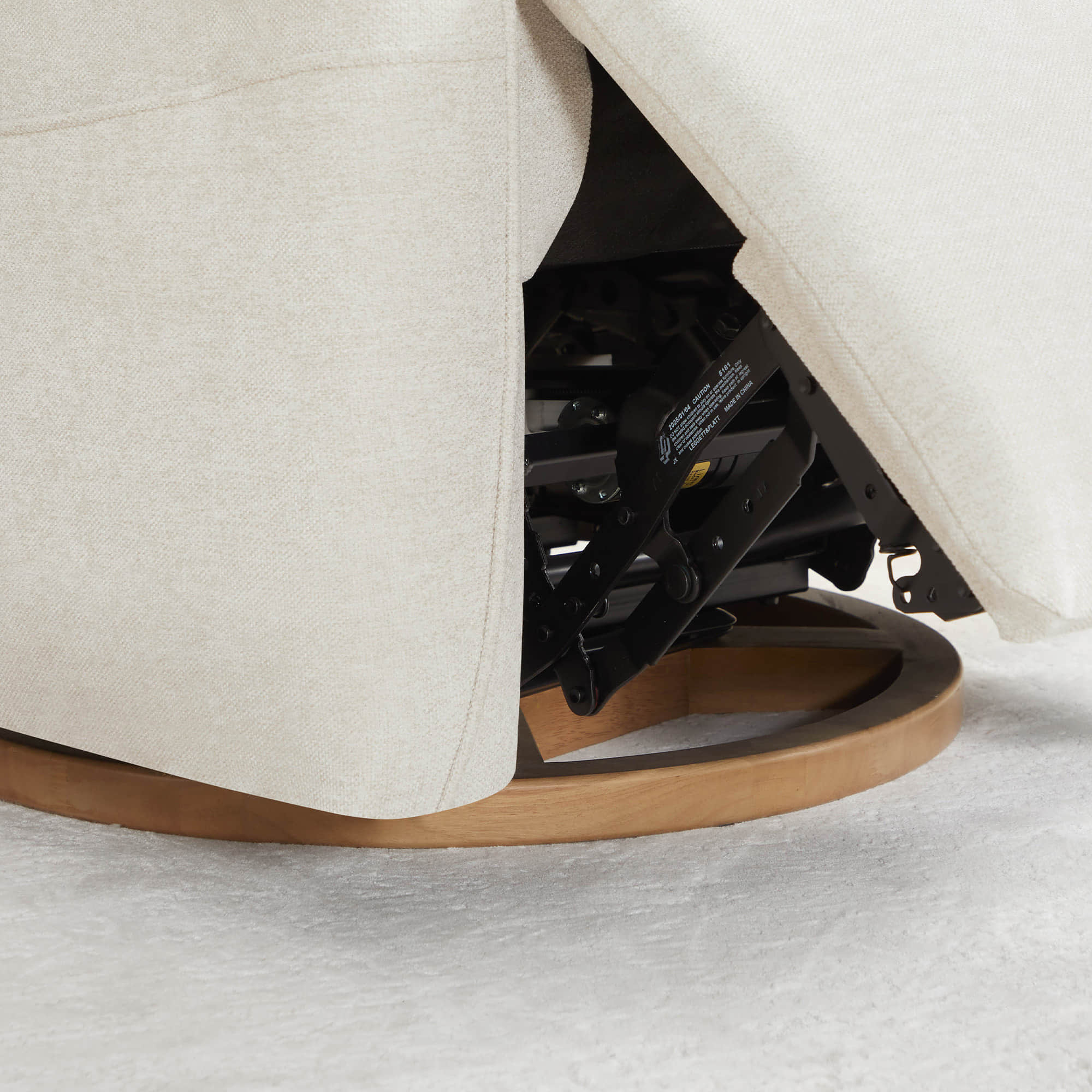 Vinca Modern Power Swivel Glider Recliner with Power Lumbar & Headrest - Image 62