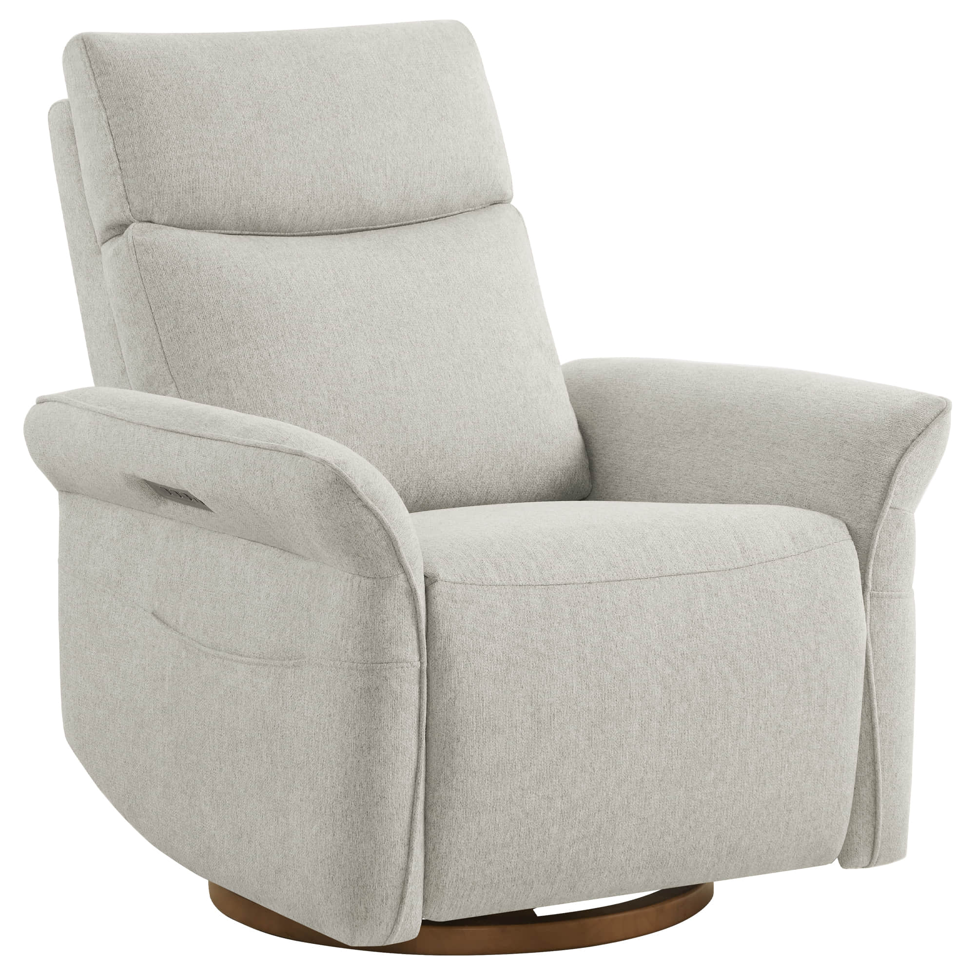 Vinca Modern Power Swivel Glider Recliner with Power Lumbar & Headrest - Image 8