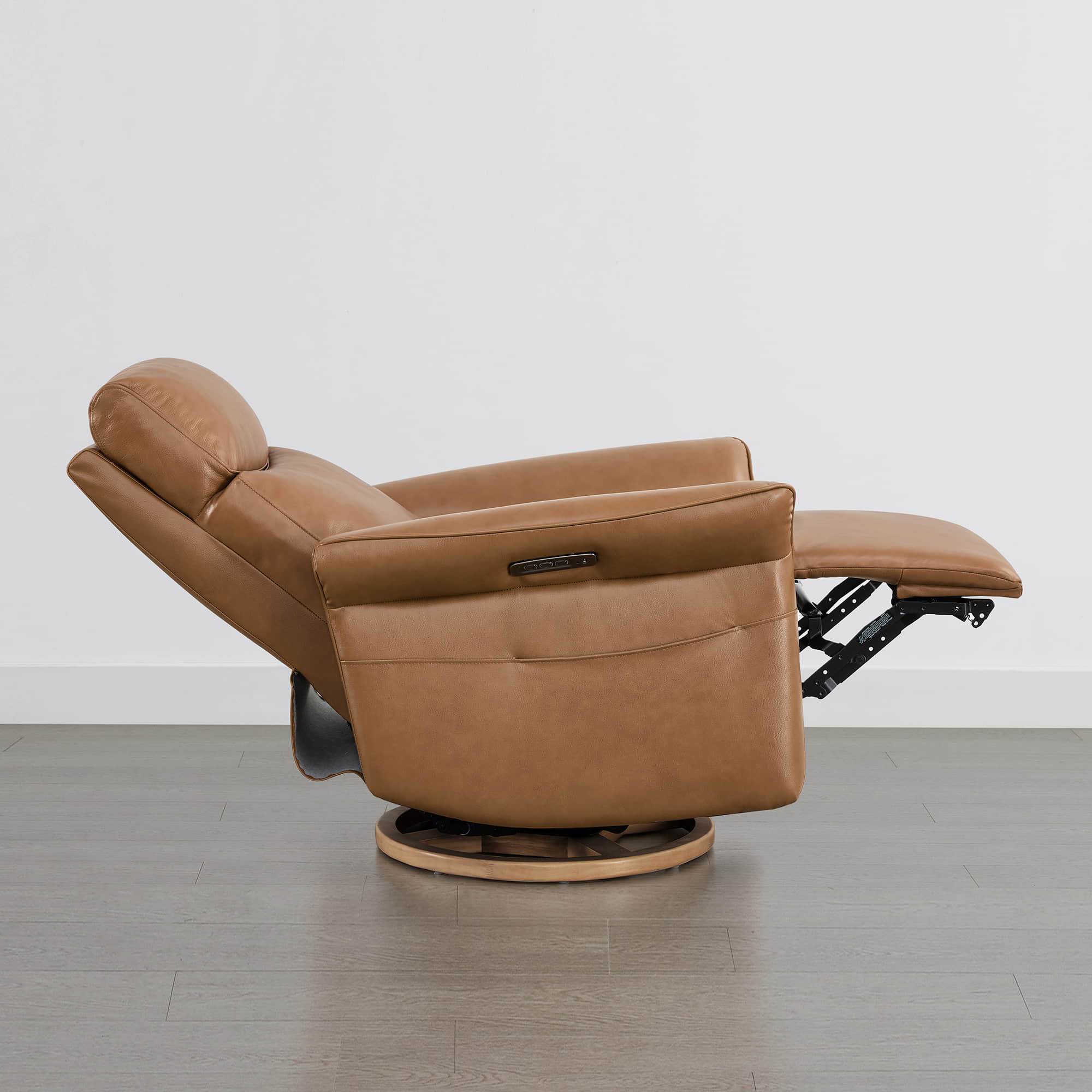 Vinca Modern Power Swivel Glider Recliner with Power Lumbar & Headrest - Image 83