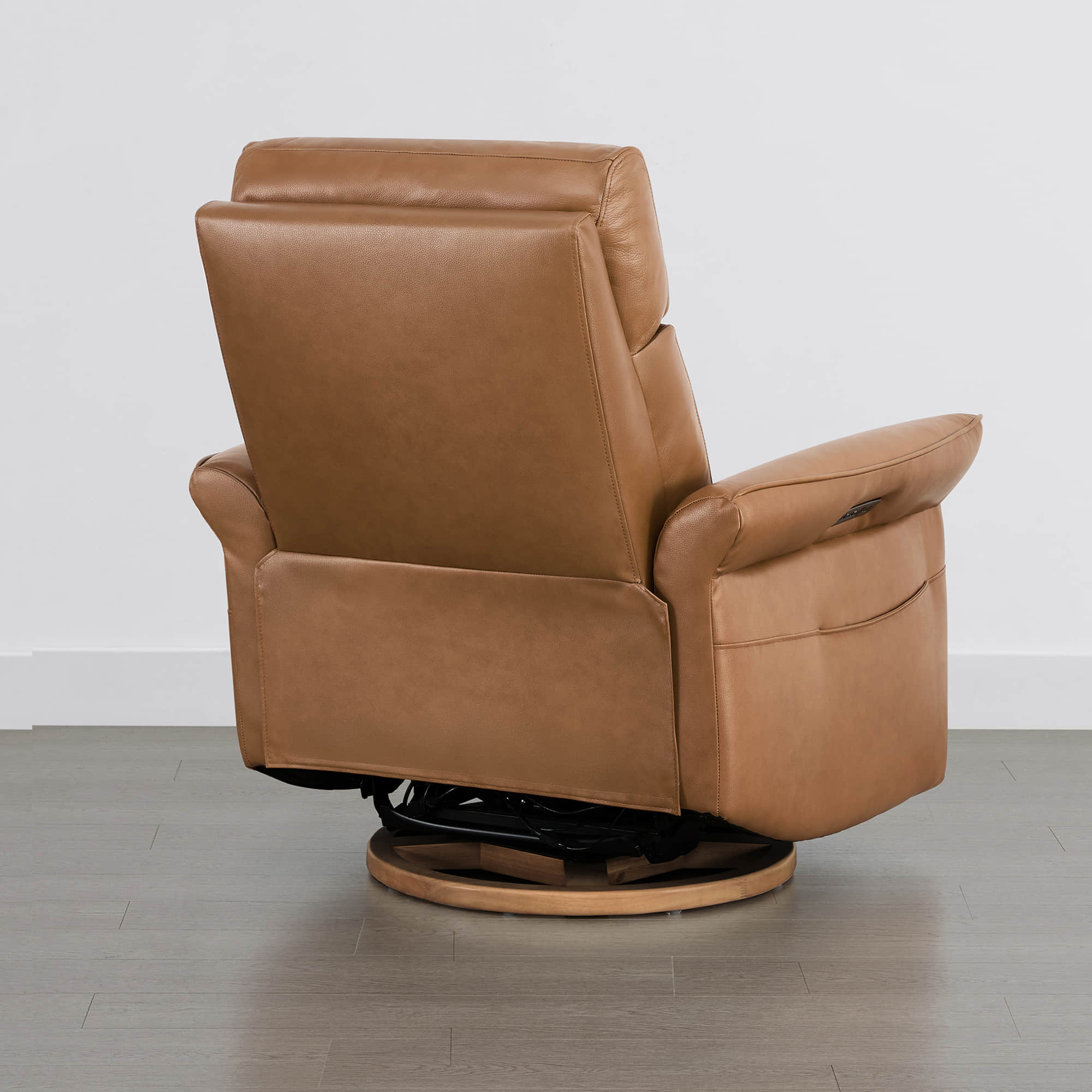 Vinca Modern Power Swivel Glider Recliner with Power Lumbar & Headrest - Image 87