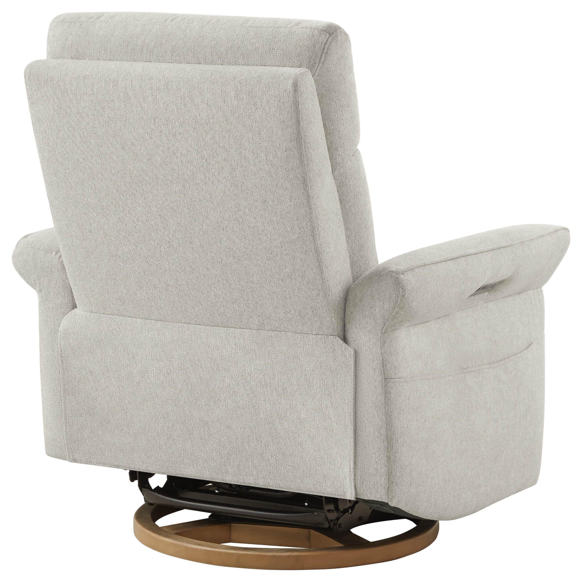 Vinca Modern Power Swivel Glider Recliner with Power Lumbar & Headrest - Image 9
