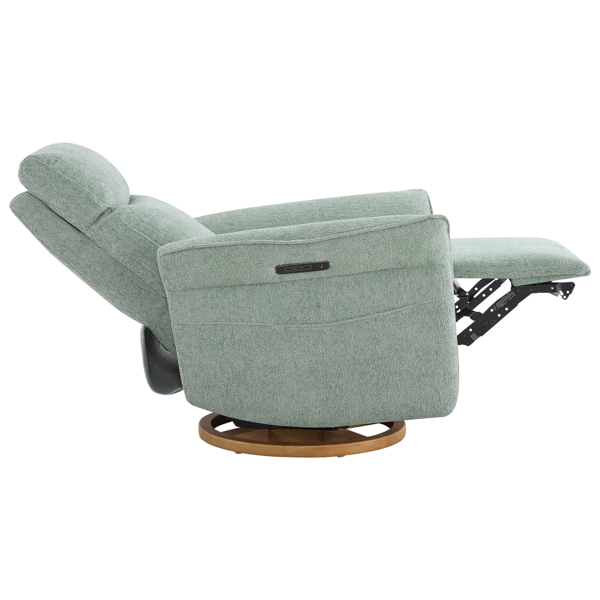 Vinca Power Swivel Nursery Glider Recliner with Power Lumbar & Headrest - Image 108