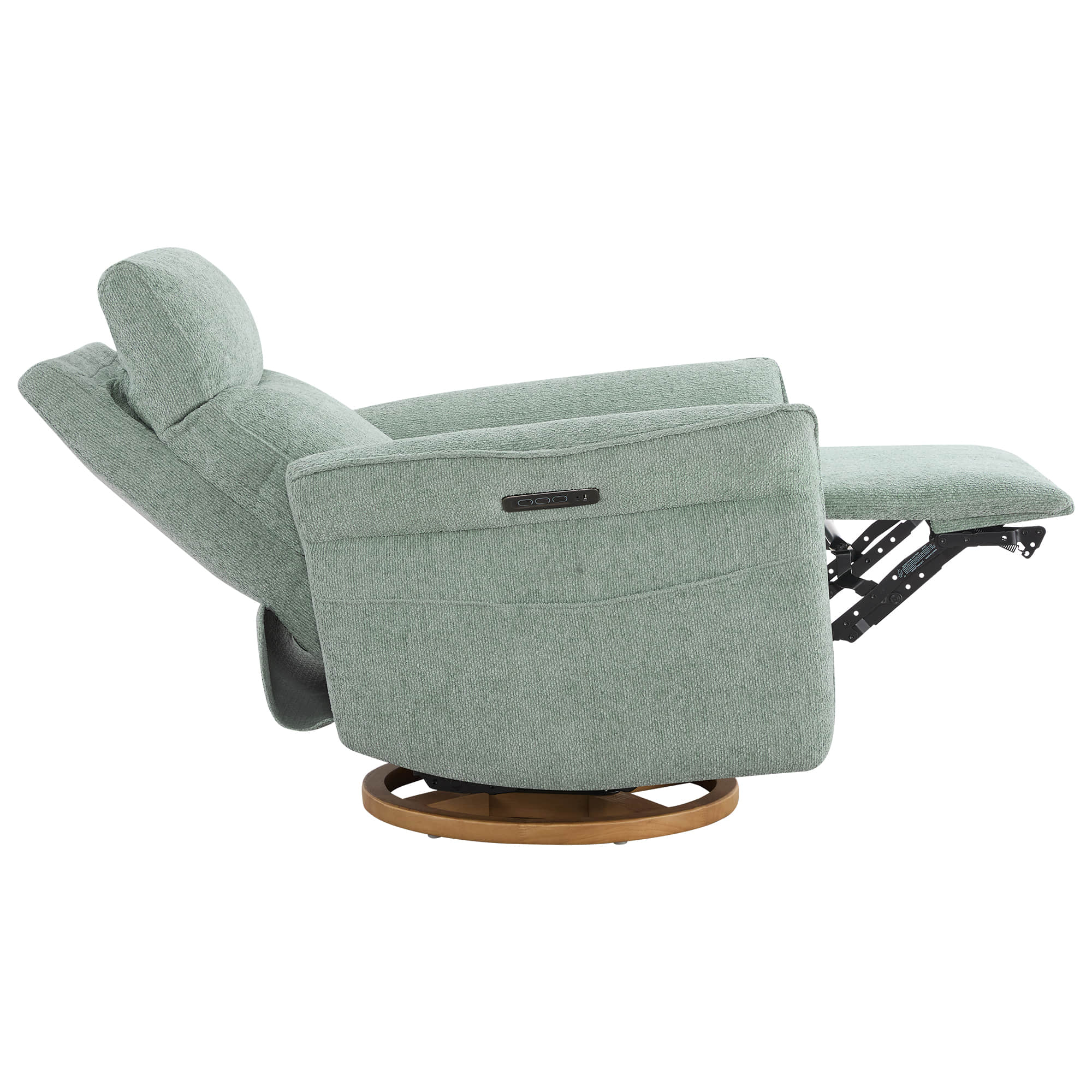 Vinca Power Swivel Nursery Glider Recliner with Power Lumbar & Headrest - Image 109