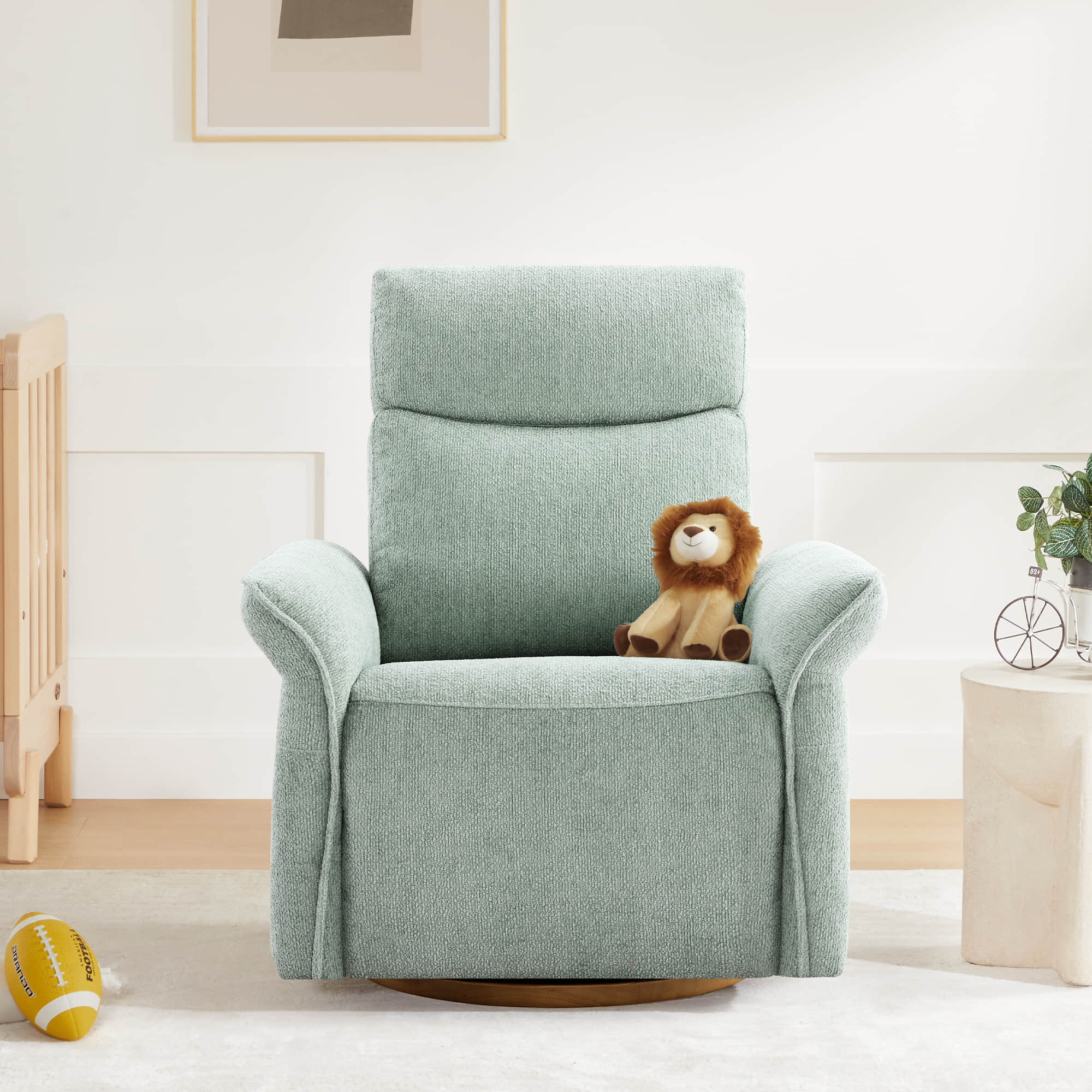 Vinca Power Swivel Nursery Glider Recliner with Power Lumbar & Headrest - Image 97