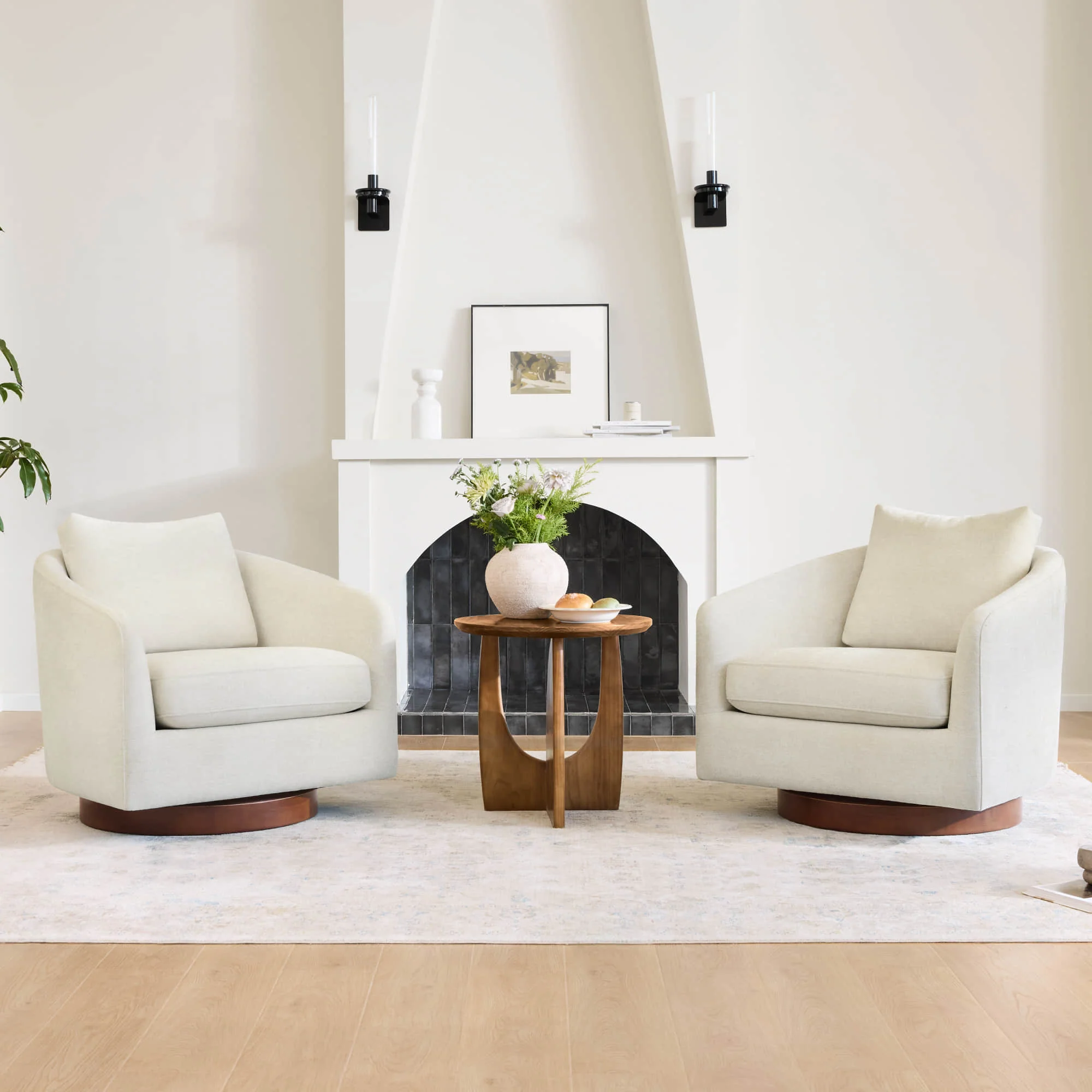 Wren Modern Swivel Accent Chair with Back Cushion - Image 31