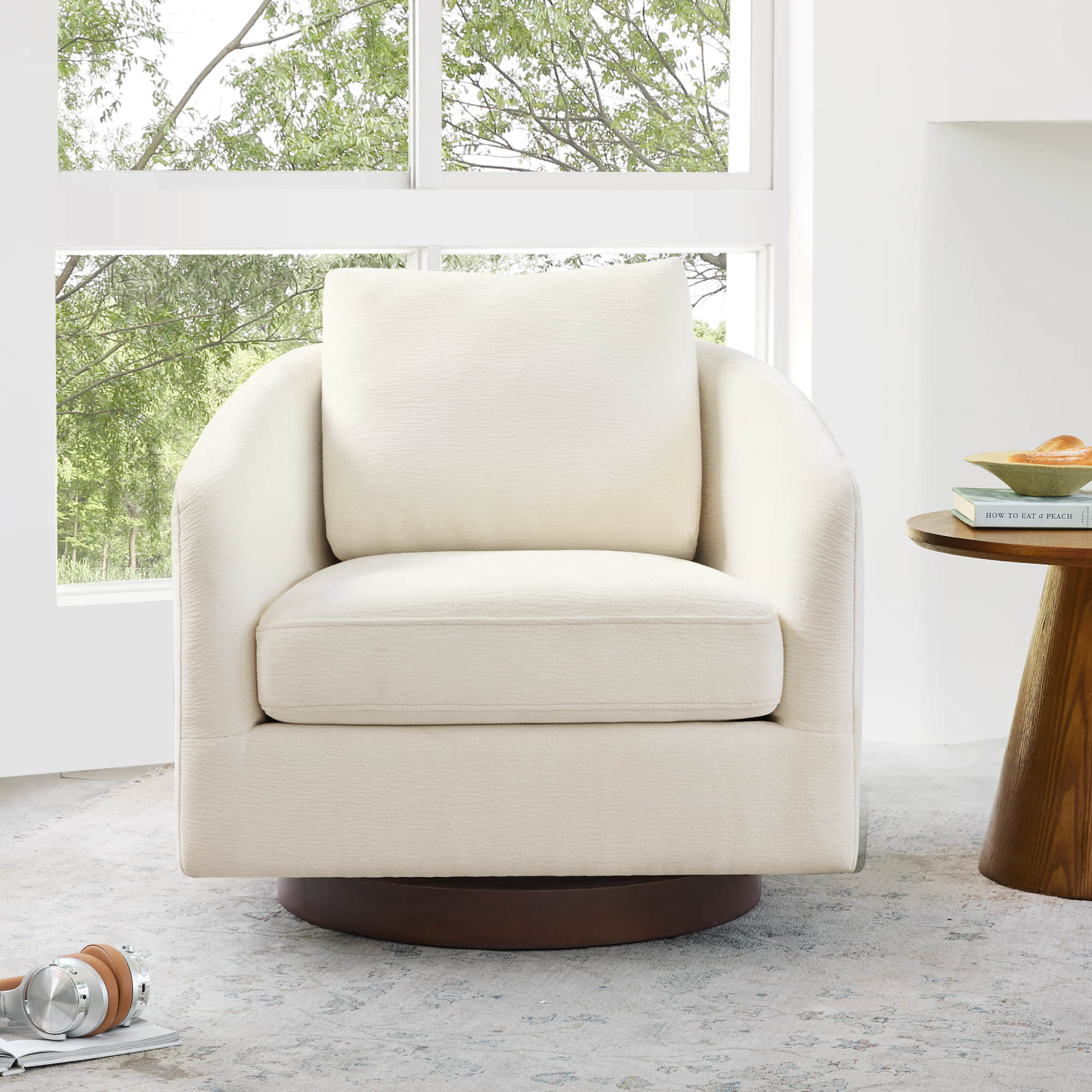 Wren Modern Swivel Accent Chair with Back Cushion - Image 34
