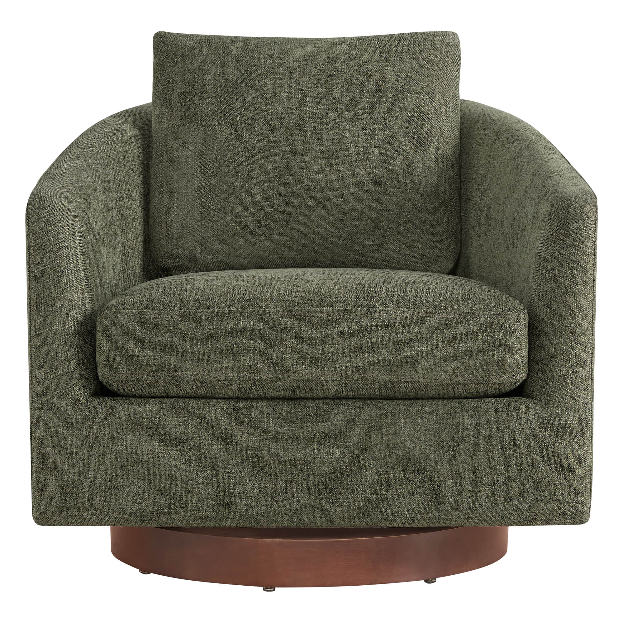 Wren Modern Swivel Accent Chair with Back Cushion - Image 6